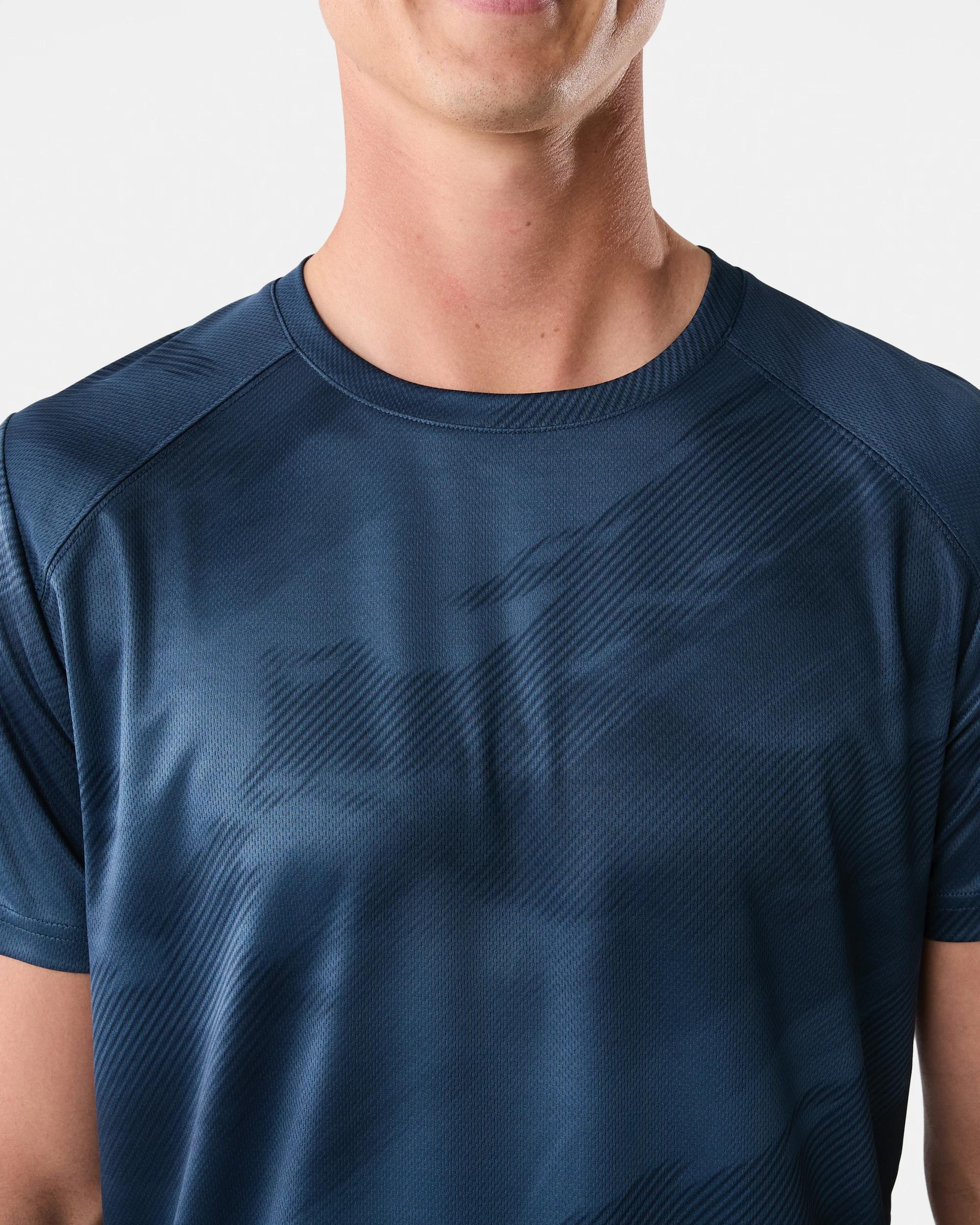 6 Active Mens Printed T-shirt Blaze Navy, 6 of 6