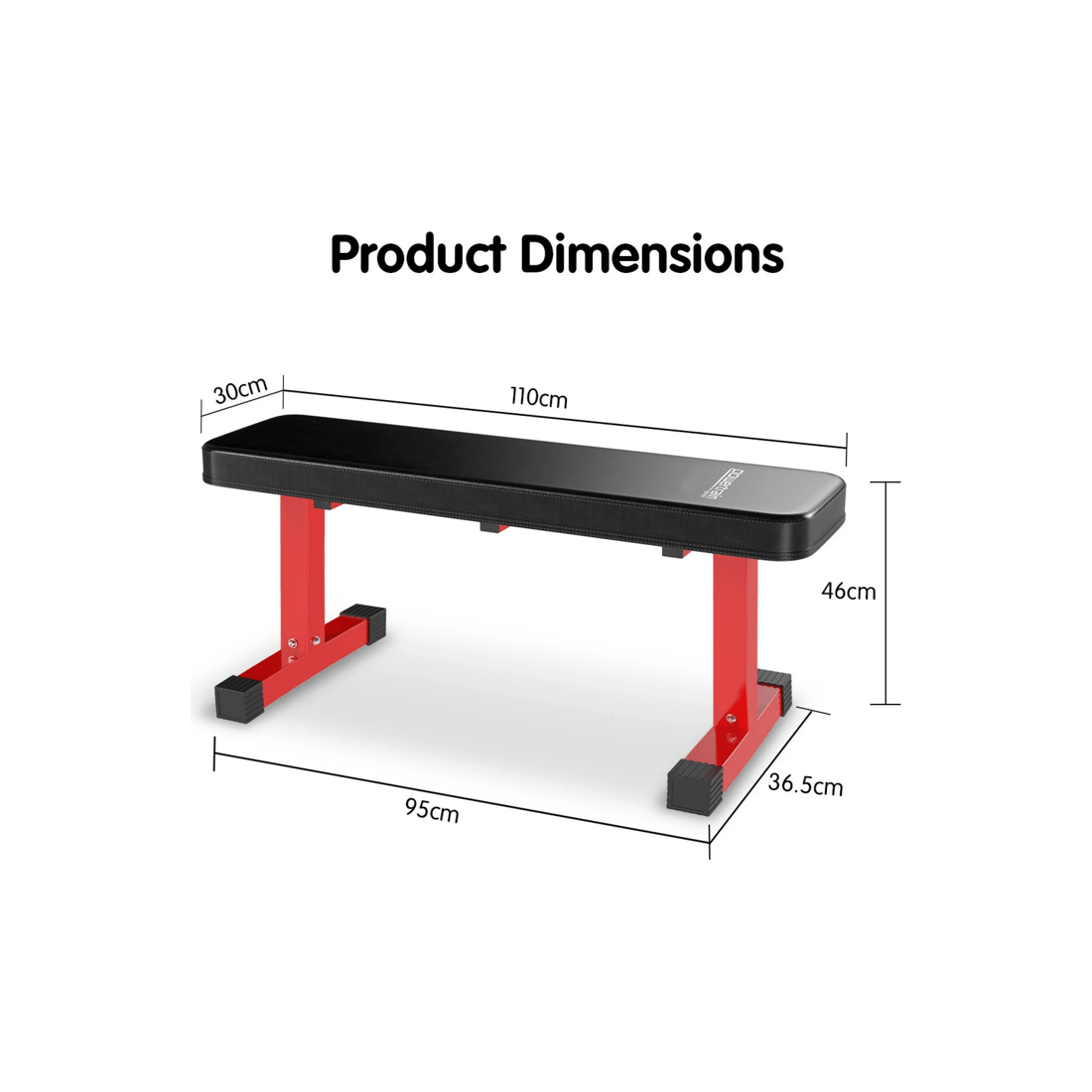5 Powertrain Home Gym Flat Exercise Bench Press Fitness Equipment, 5 of 10