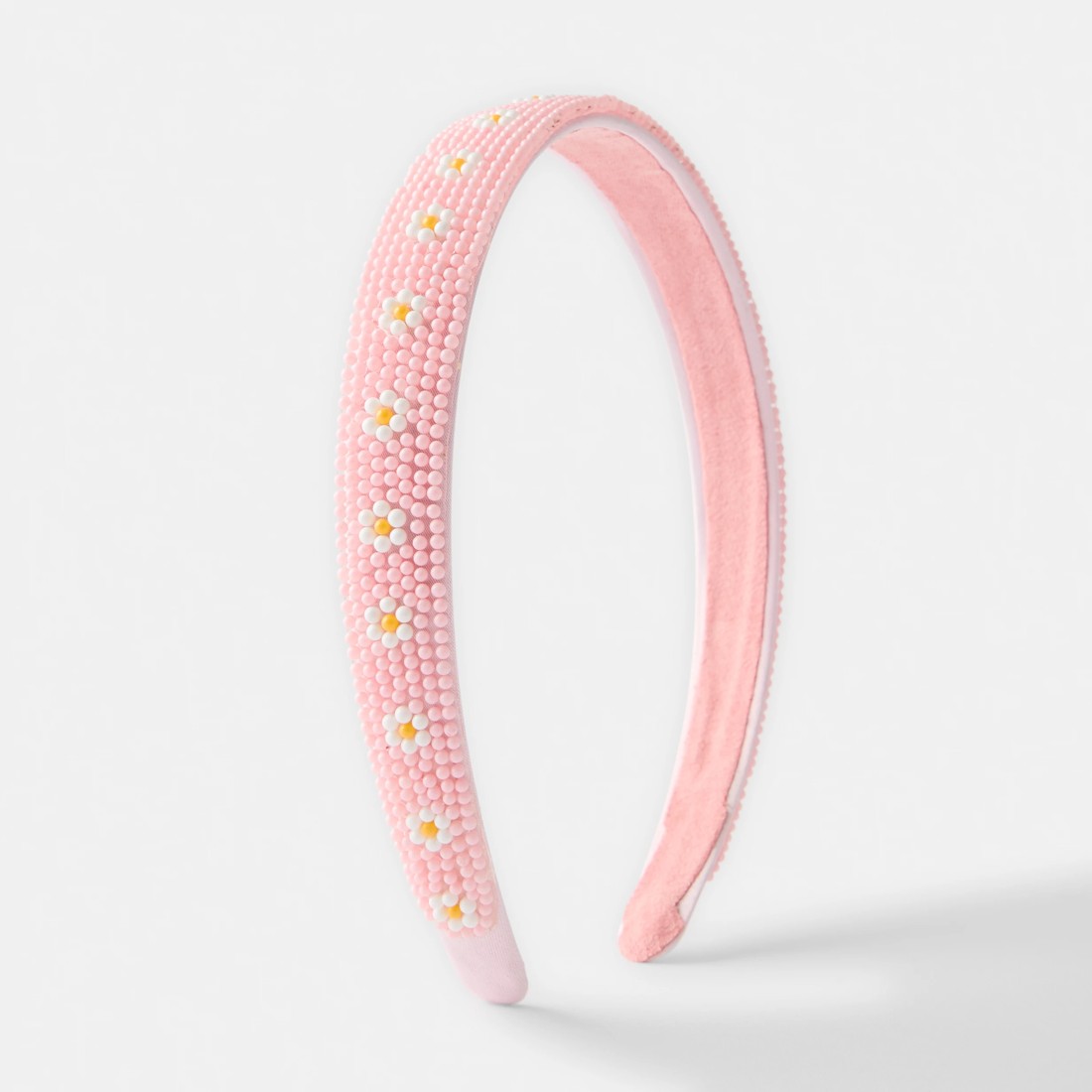 1 Flower Bead Headband - Pink, 1 of 4