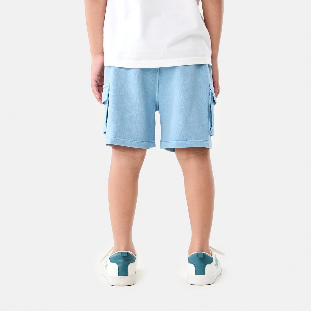 2 Washed Cargo Knit Shorts FADED DENIM, 2 of 6