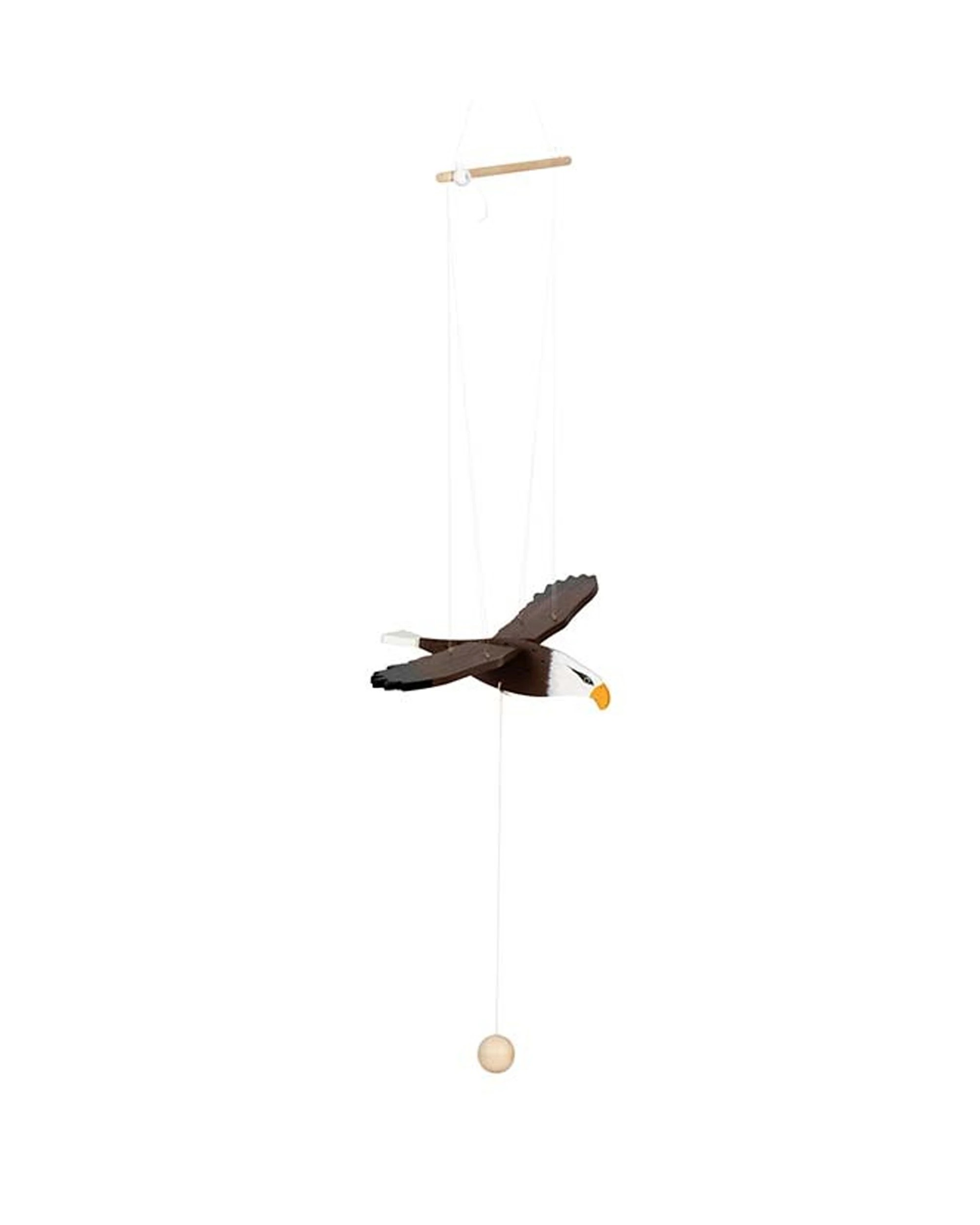 2 Alfresco Flying Eagle Timber 27cm Animal Sculpture Garden Display Decor - Natural, 2 of 2