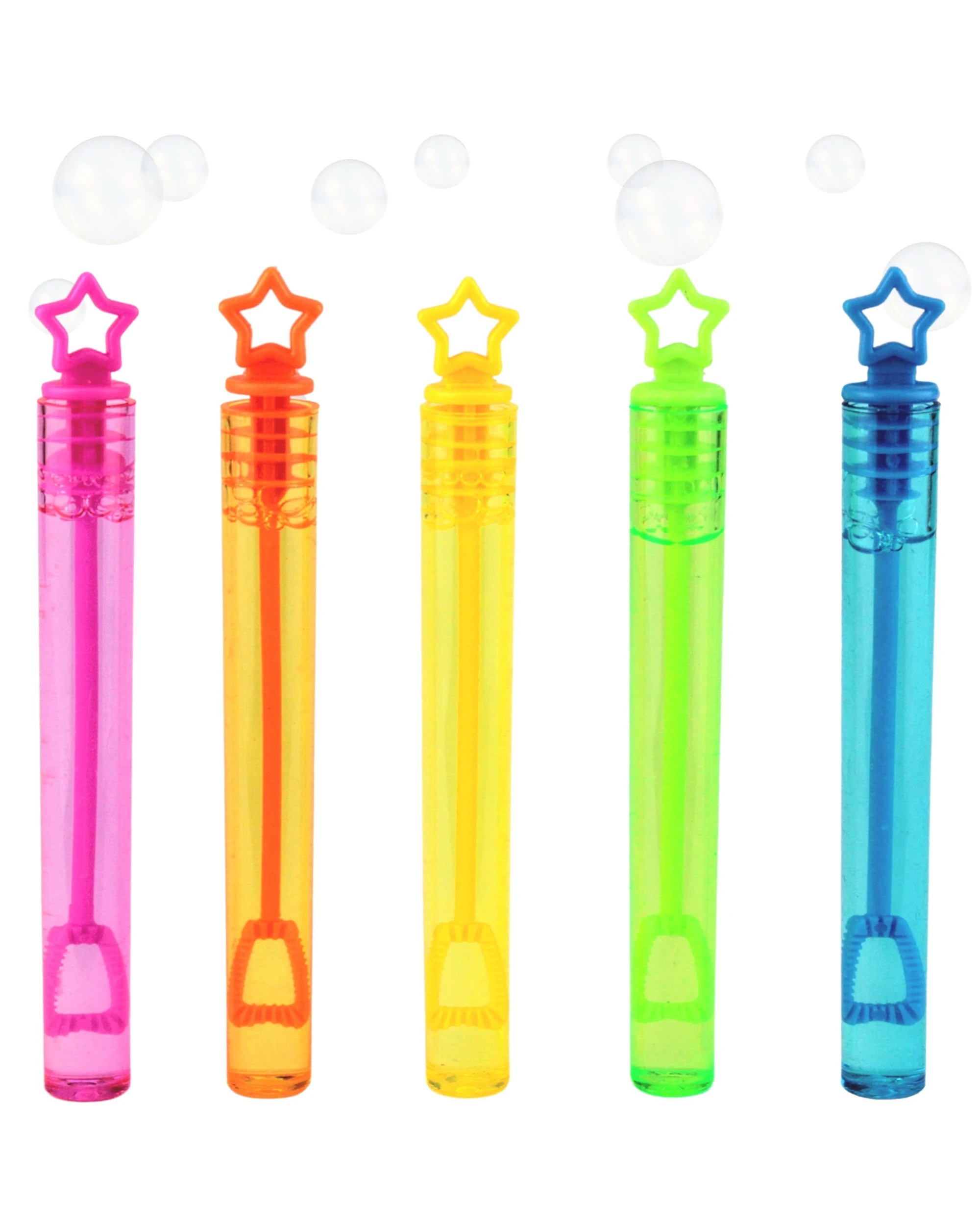 1 Alpen Mini Coloured Star Bubble Wands Pack of 5 - Assorted, 1 of 3