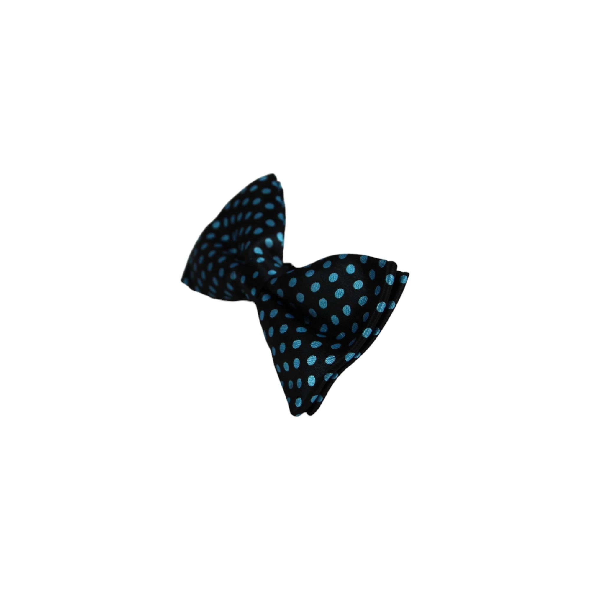 4 Zasel Mens Black With Light Blue Small Polka Dot Patterned Bow Ties - Multi, 4 of 4