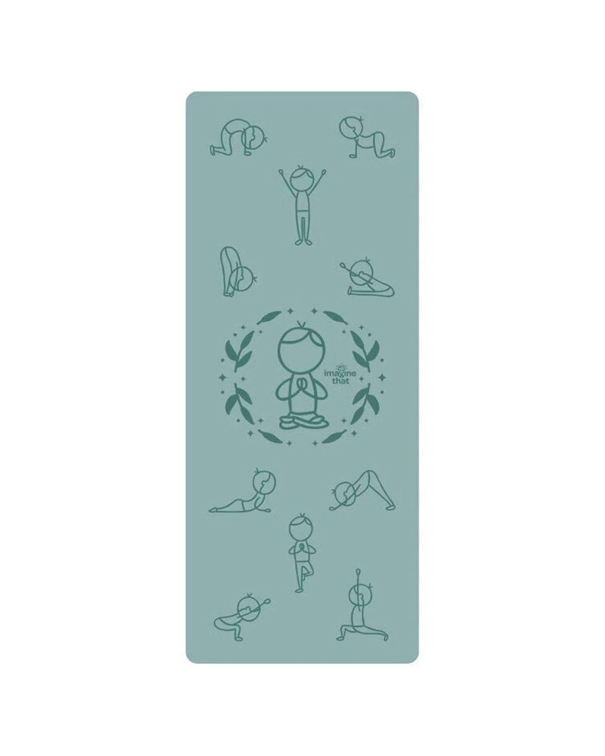 1 IMAGINE THAT Sun Salutation Eco Fitness Exercise Yoga Mat 150x61cm TPE 3 Years - Blue, 1 of 2