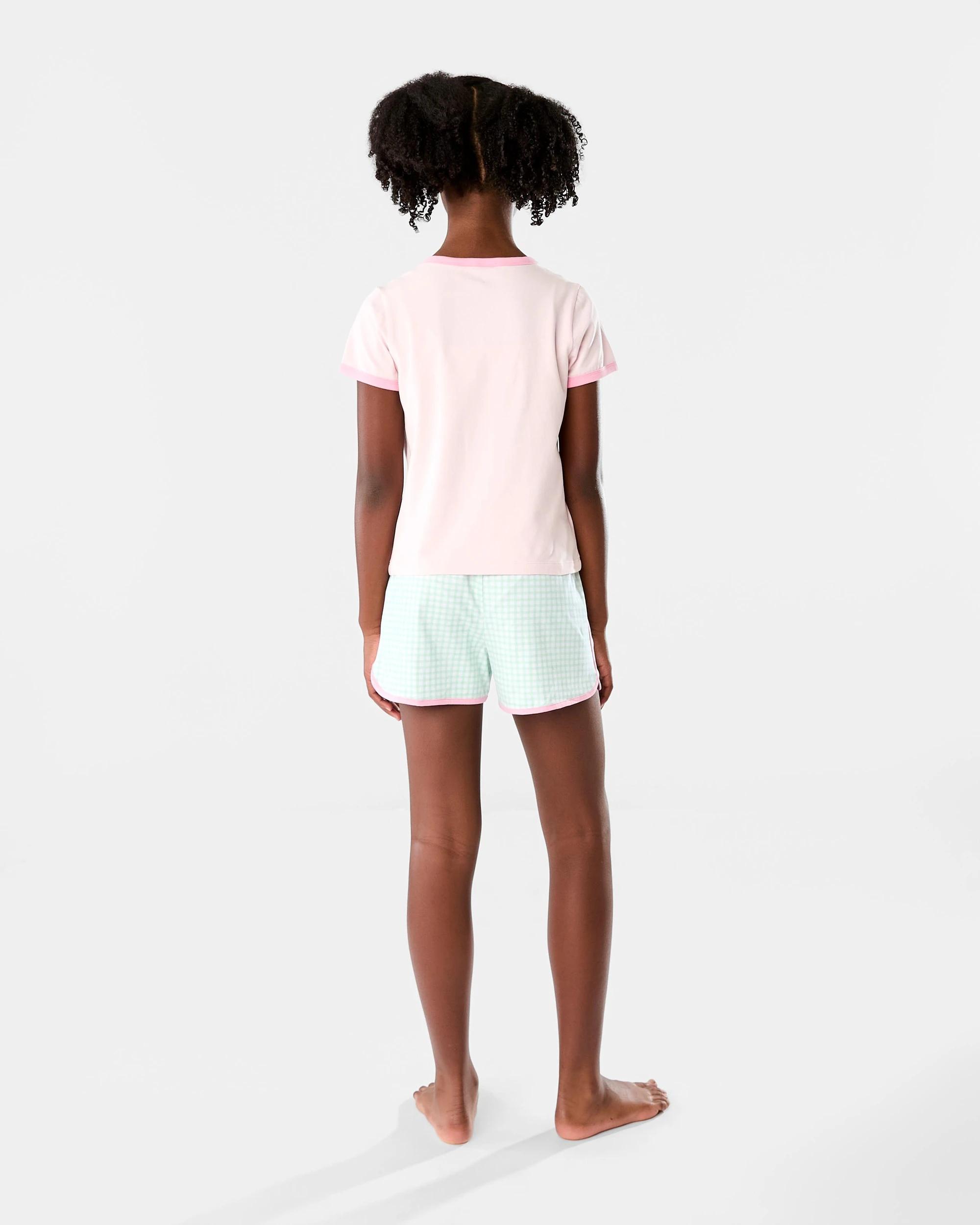 8 Short Sleeve Lounge Pyjama Set Pnk Palm, 8 of 10