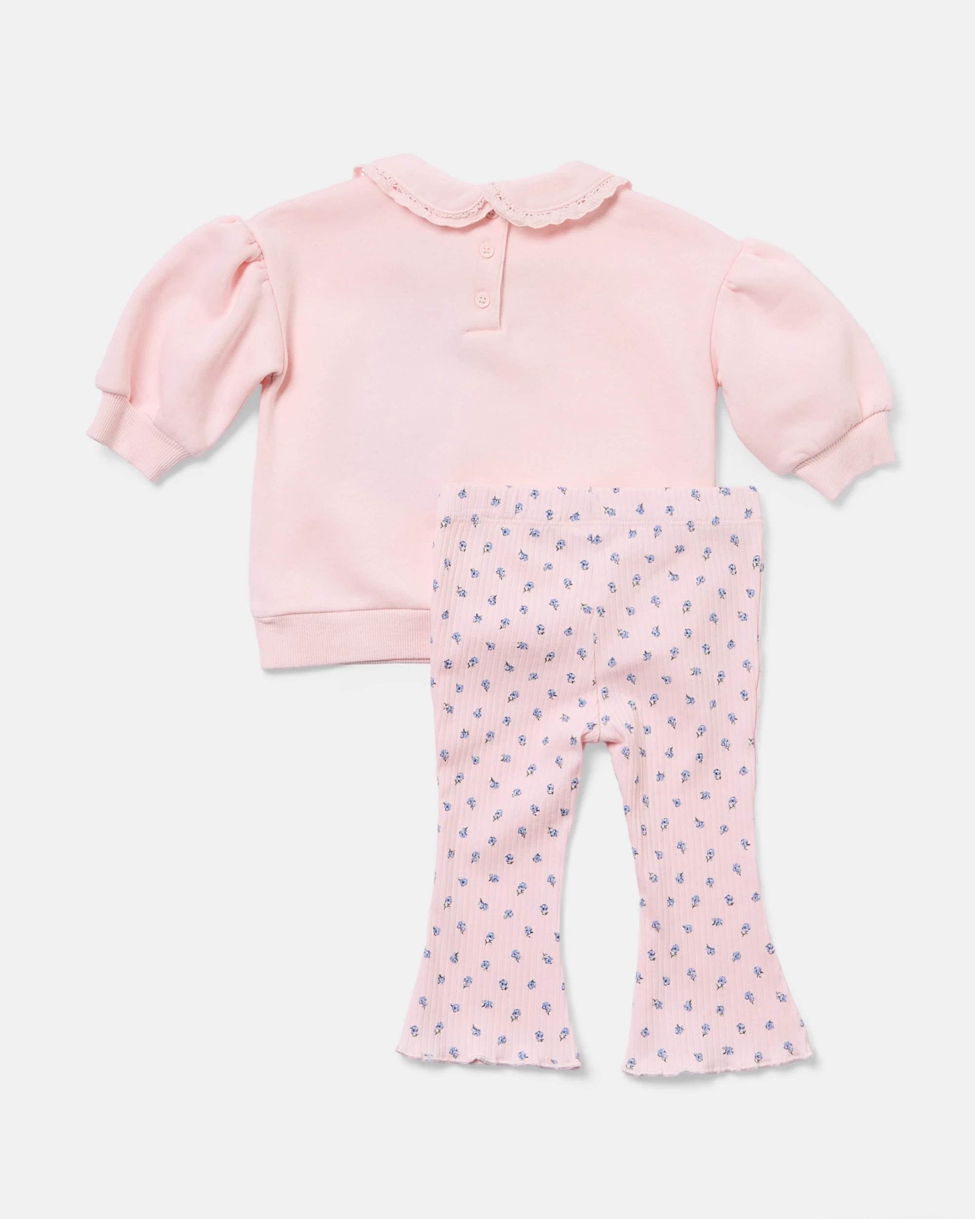 2 Collar Sweatshirt and Leggings Set Ditsy Flrl, 2 of 6