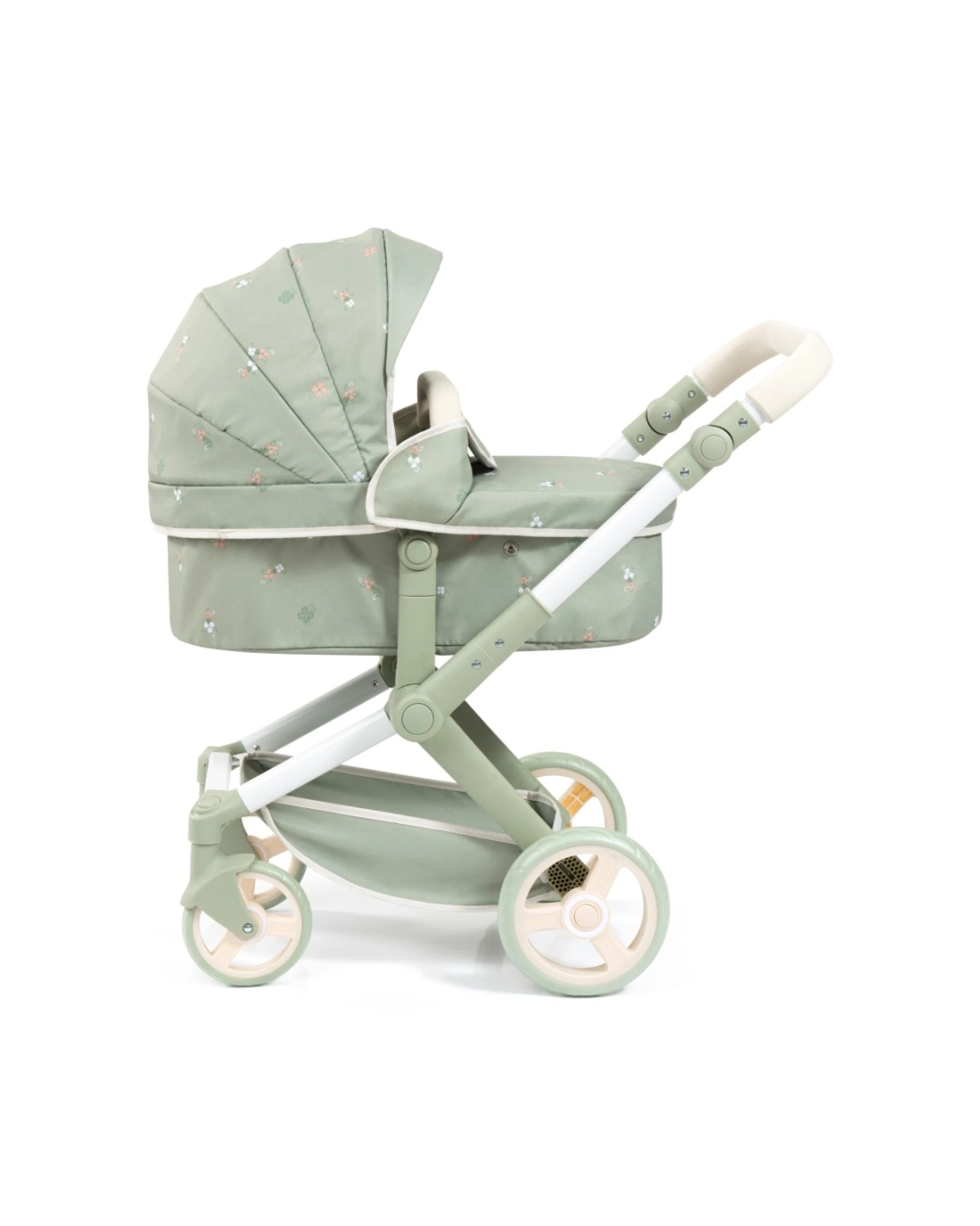 5 Bayer Xeo Doll Pram Flower Convertible Jogger Adjustable Handle For Dolls 52cm Sage - Green, 5 of 7