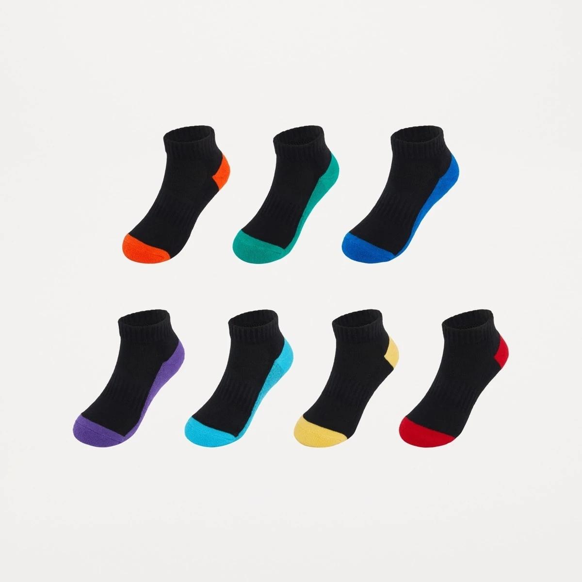 1 7 Pack Active Kids Days of the Week Low Cut Socks DAYS OF THE WEEK BLACK, 1 of 3