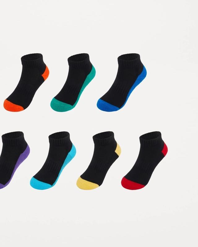 7 Pack Active Kids Days of the Week Low Cut S