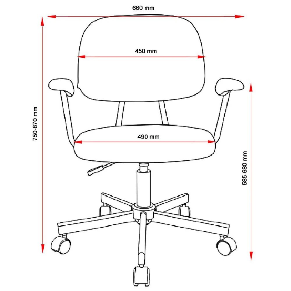 9 Studymate Vinci Student Chair Blue, 9 of 10