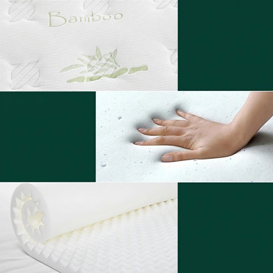 5 Giselle Mattress Cool Gel Foam 30cm Single - Single Bed - Grey, 5 of 7