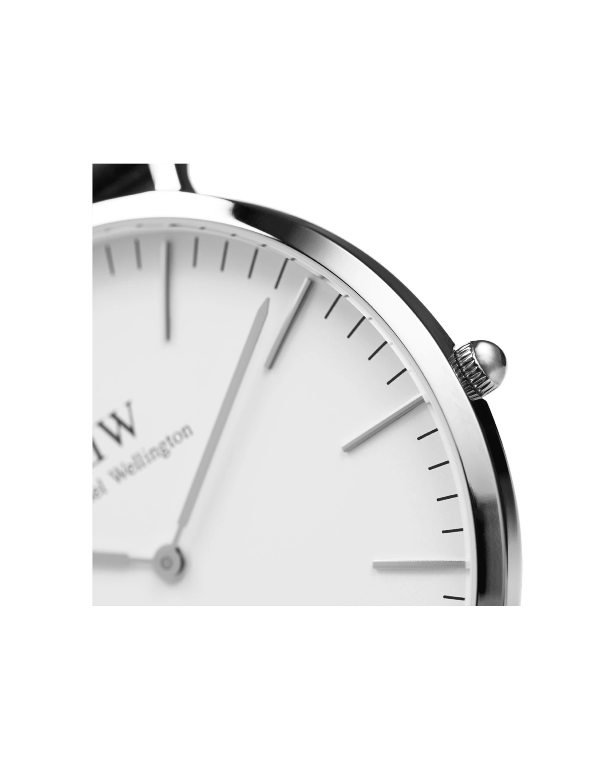 3 Daniel Wellington Classic 40mm Sheffield Silver White Dial Black Leather Watch, 3 of 7