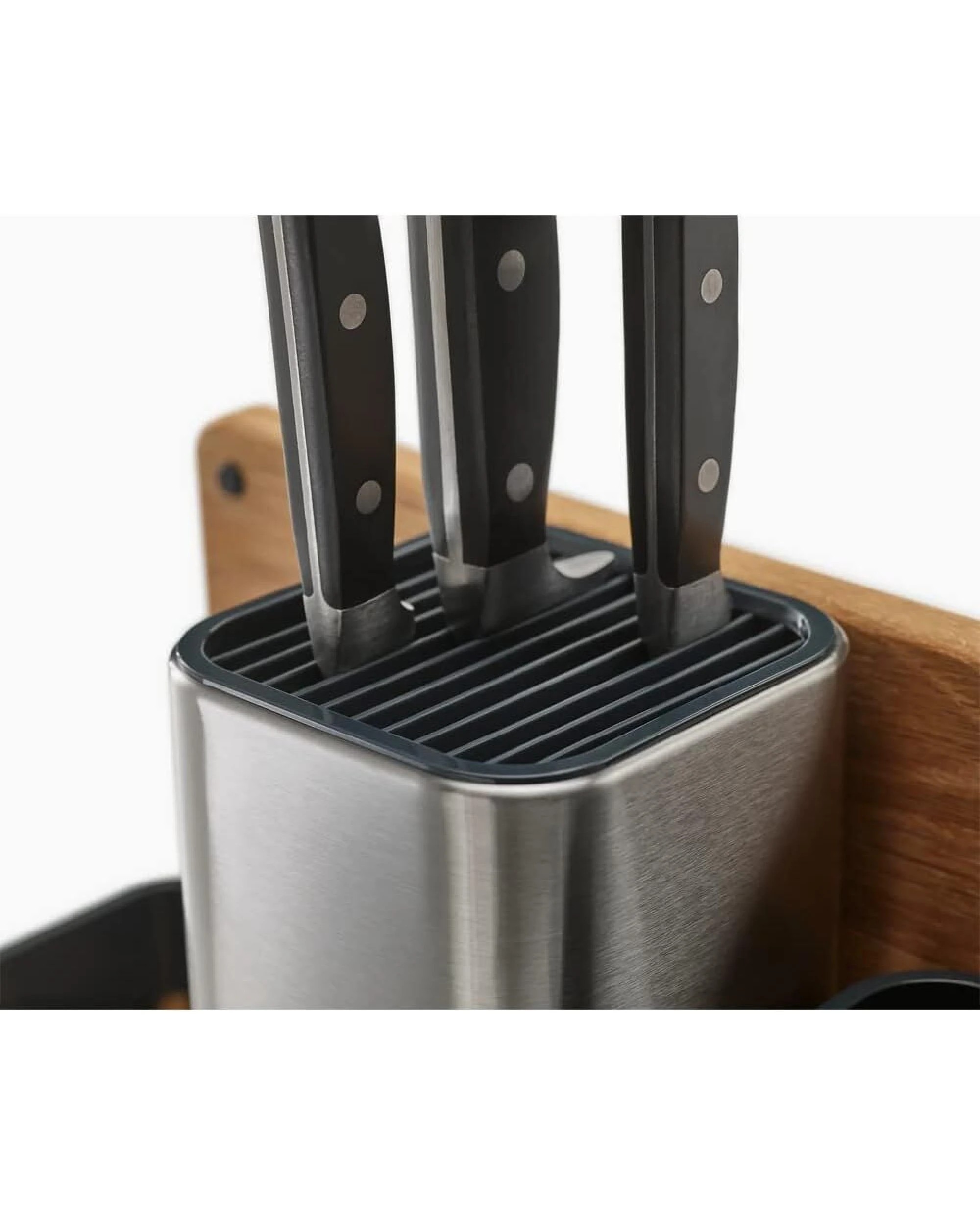6 Joseph Joseph CounterStore Stainless Steel Kitchen Organizer w/ Chopping Cutting Board, 6 of 9