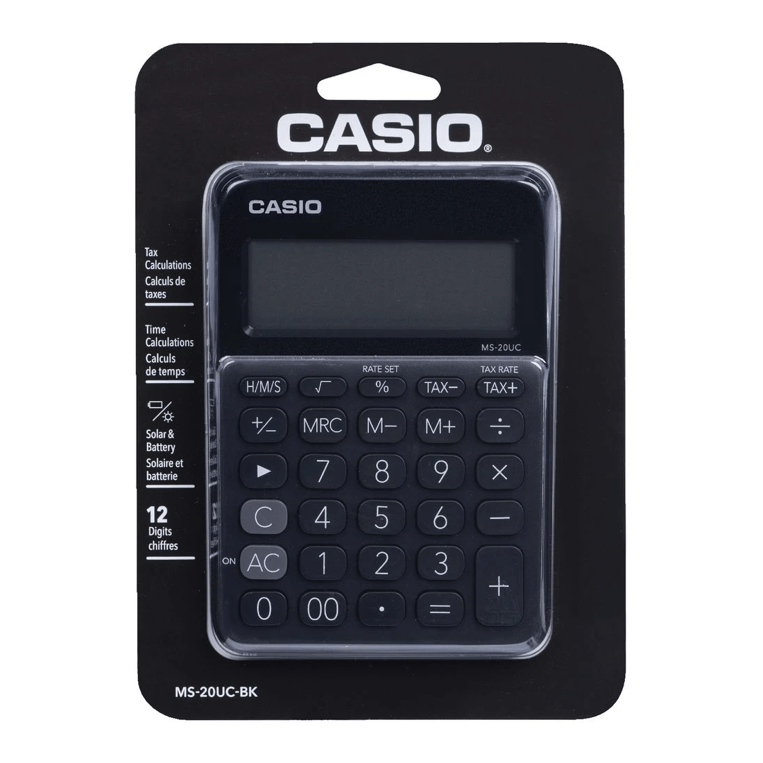 3 Casio 12 Digit Desktop Calculator Black MS20UC, 3 of 6