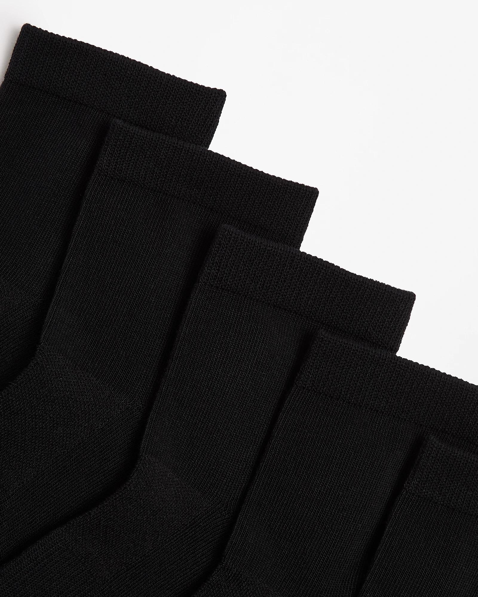 2 Target Australian Cotton Blend Quarter Crew Socks BLACK, 2 of 3