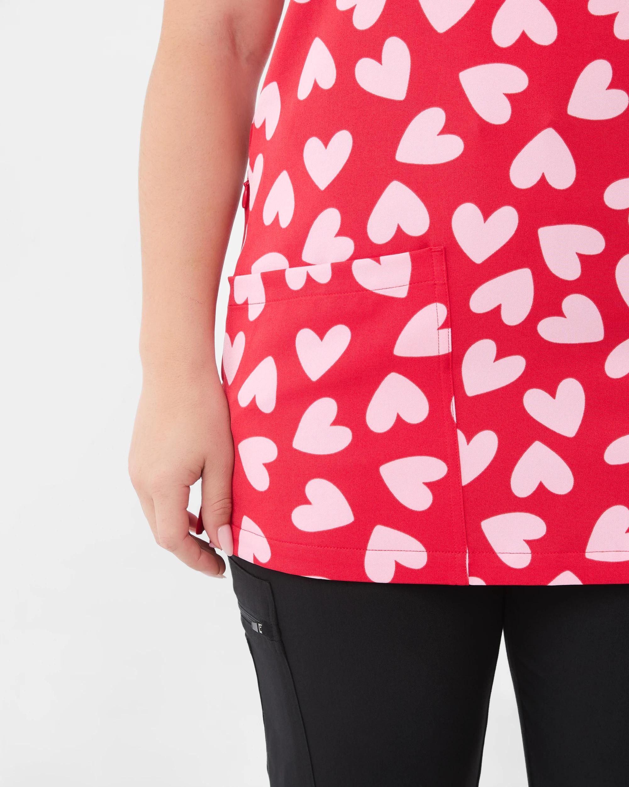 5 Scrub Top Red Hearts, 5 of 10