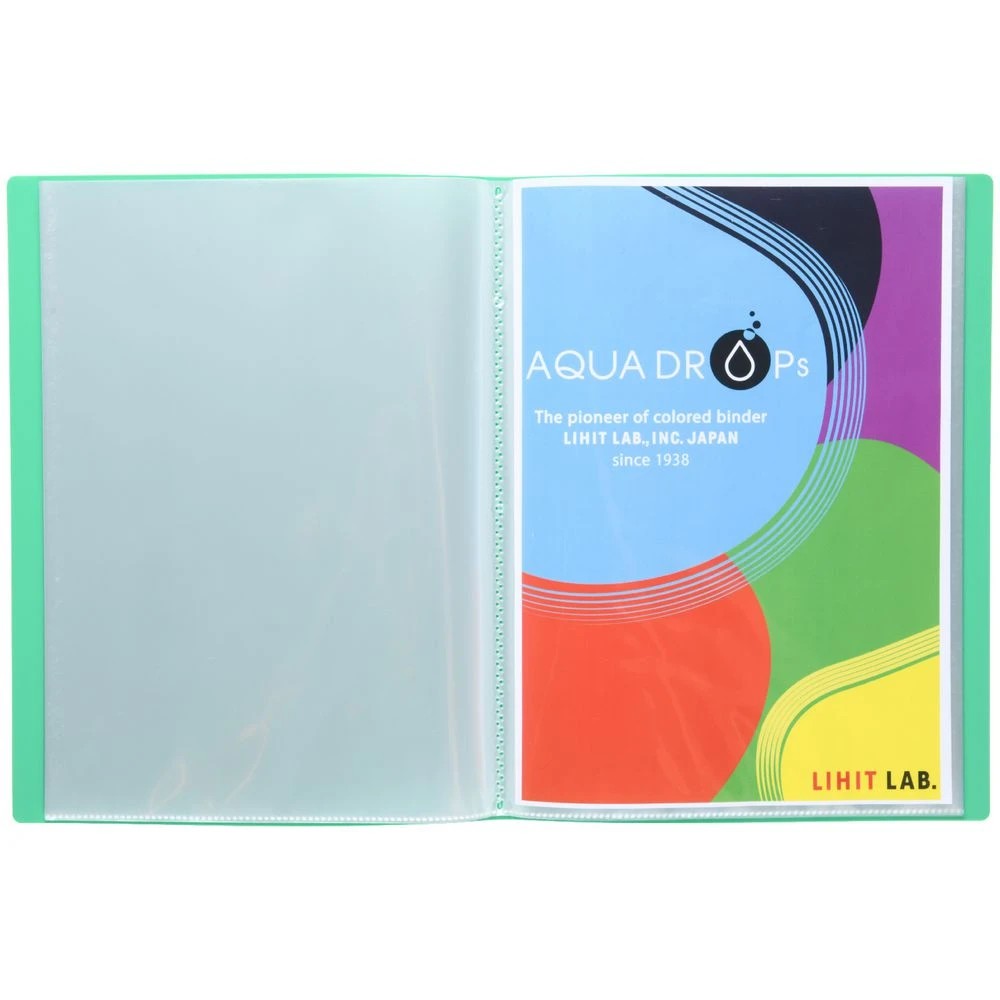 4 Aqua Drops Display Book A4 20 Pockets Vivid Green, 4 of 4