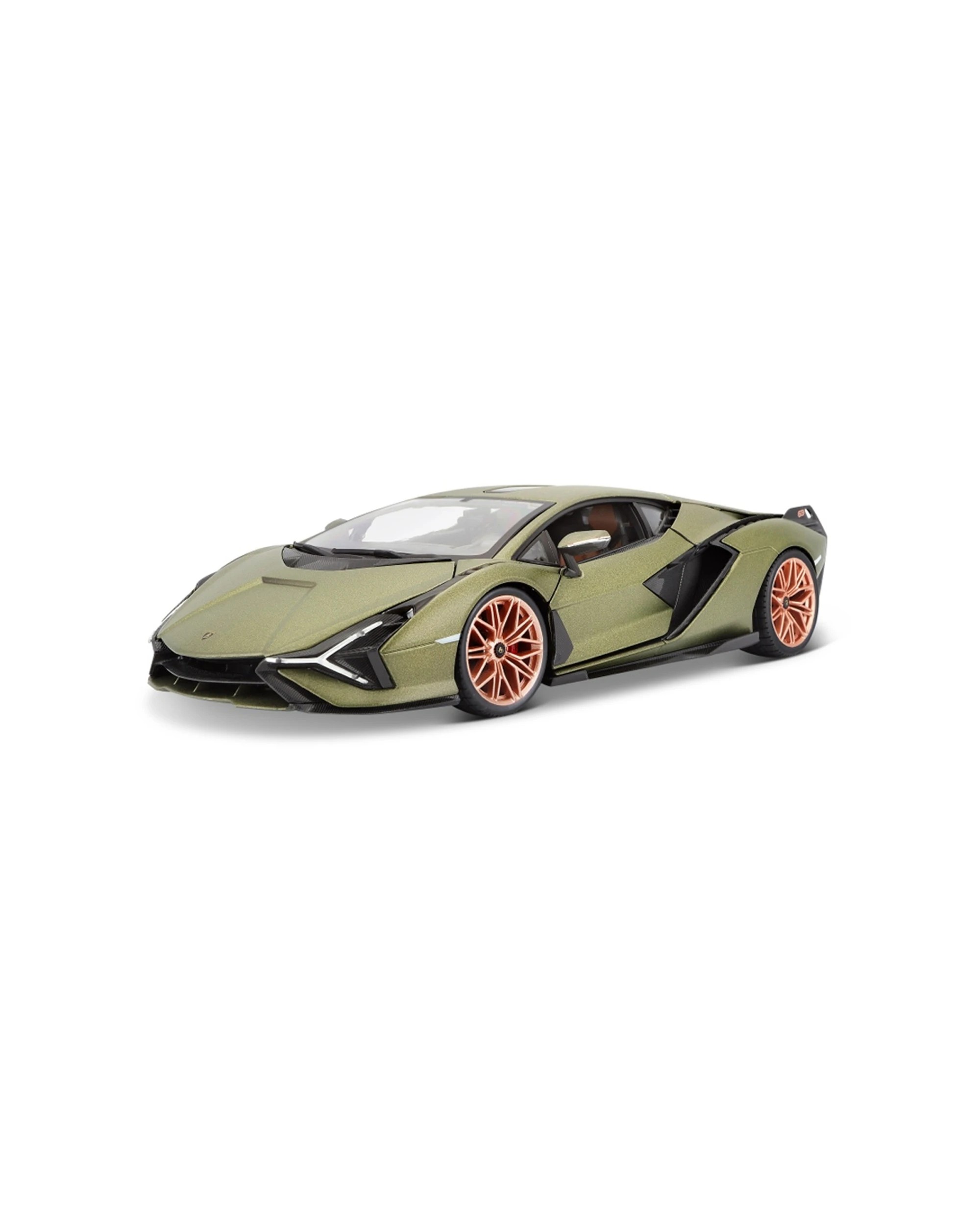 1 Bburago 2019 Lamborghini Sian FKP 37 Model Car Toy - Green, 1 of 8