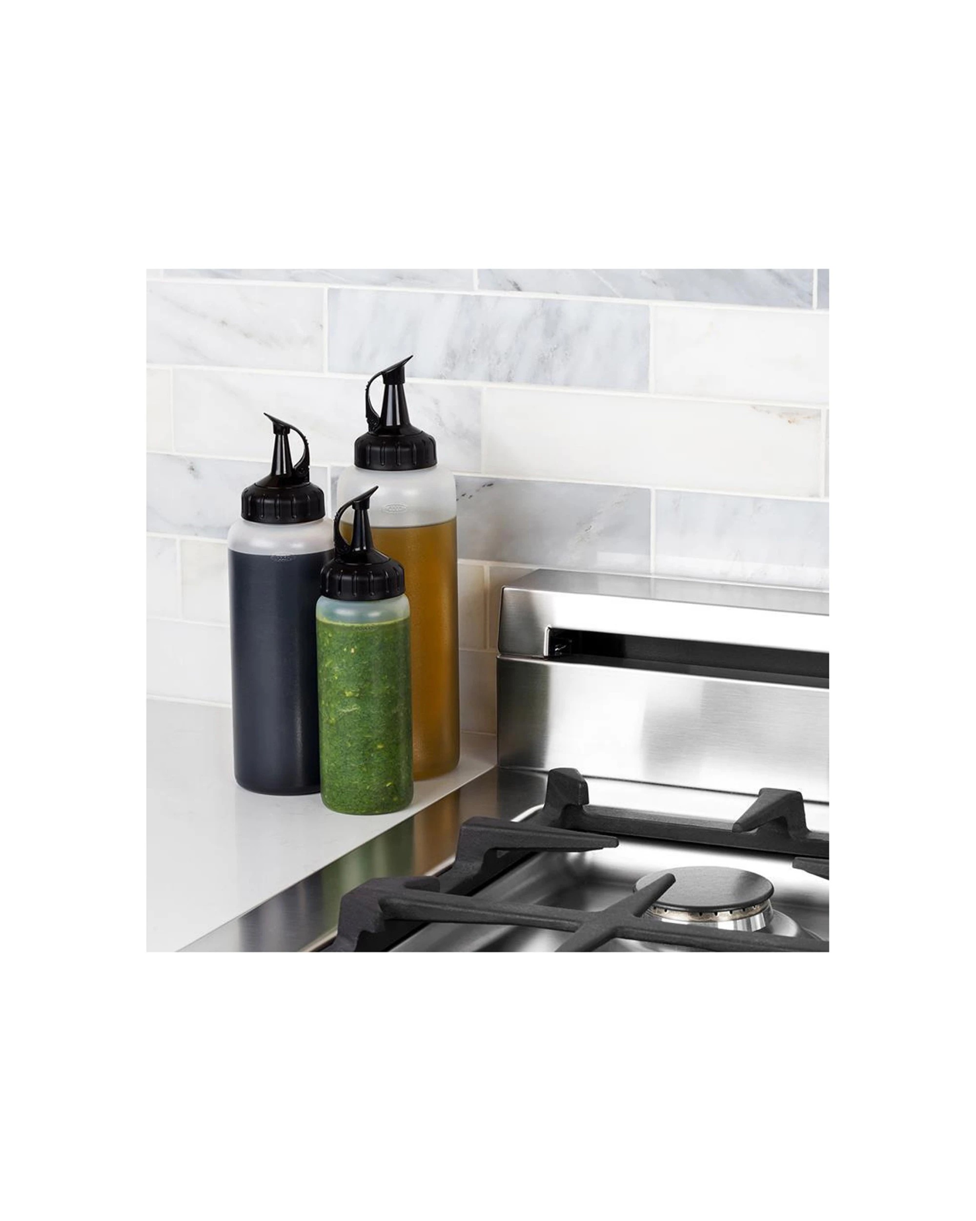 5 Oxo Chefs Squeeze Bottle Medium Sauce Dispenser With Measurement Markings - Black, 5 of 6