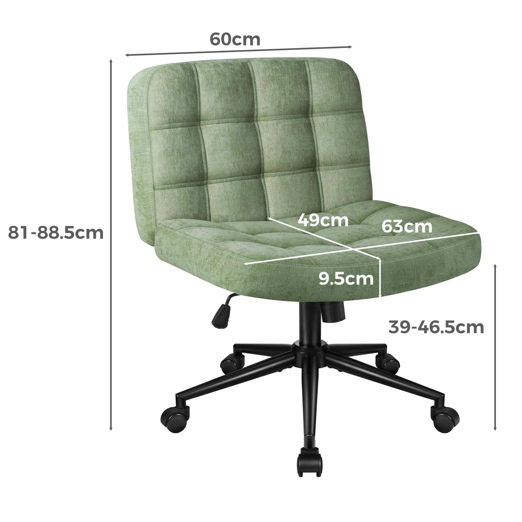 3 Alfordson Office Desk Chair Computer Armless Wide Seat Mid Back - Green, 3 of 10