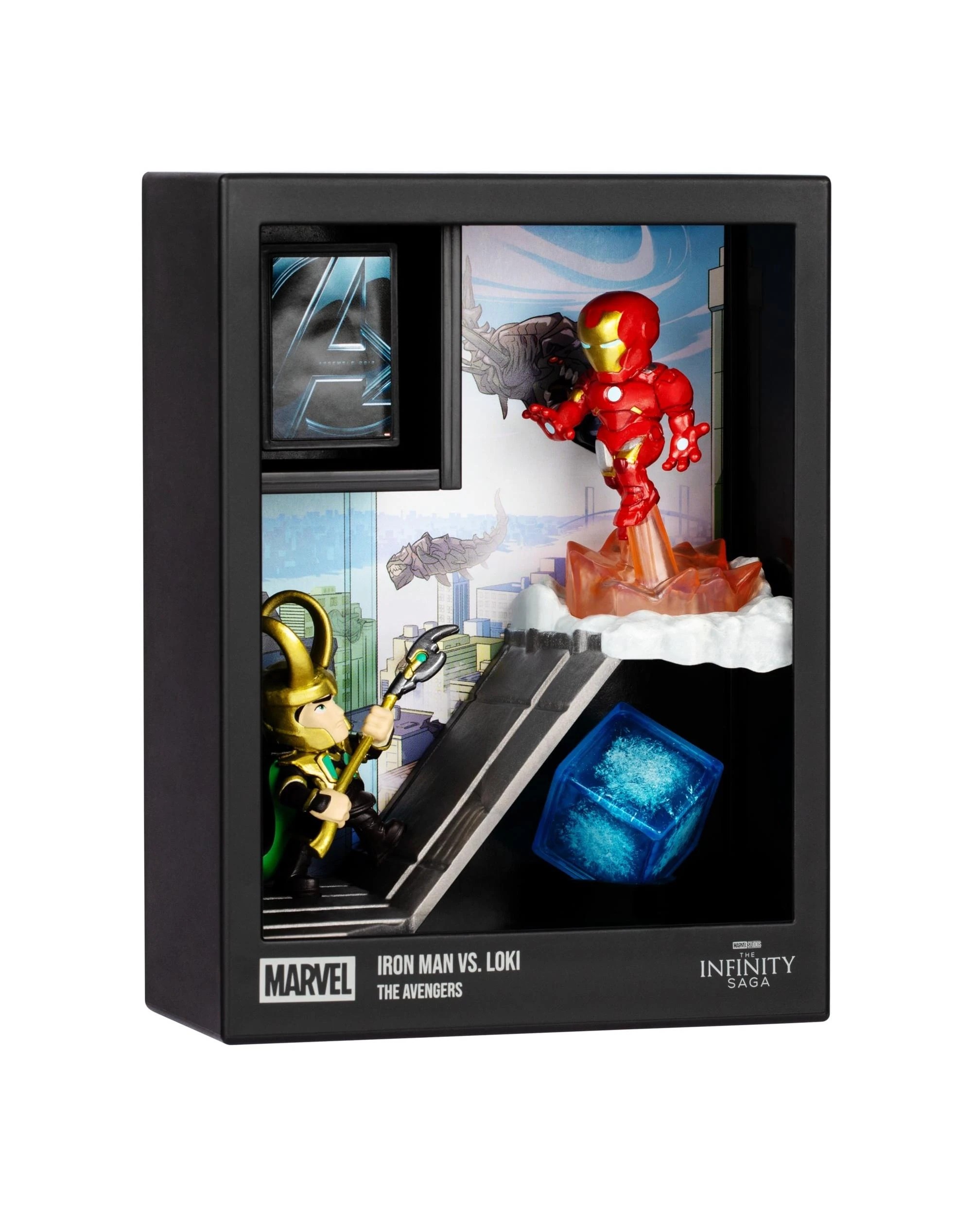 2 Fandrop Marvel MV04 Iron Man vs Loki 2 Figure Diorama, 2 of 7