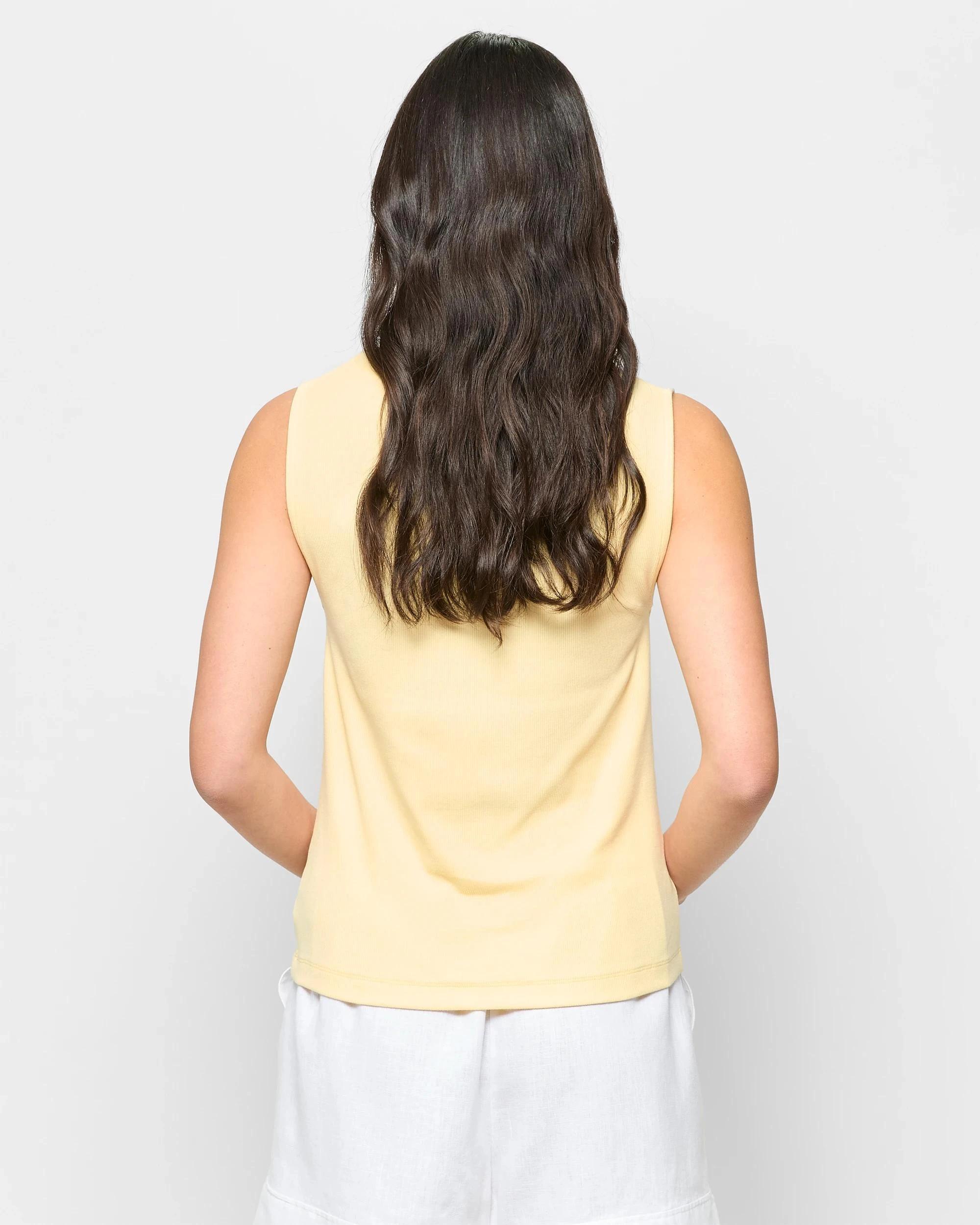 4 Target Soft Touch Boat Neck Rib Tank Top LEMON, 4 of 5