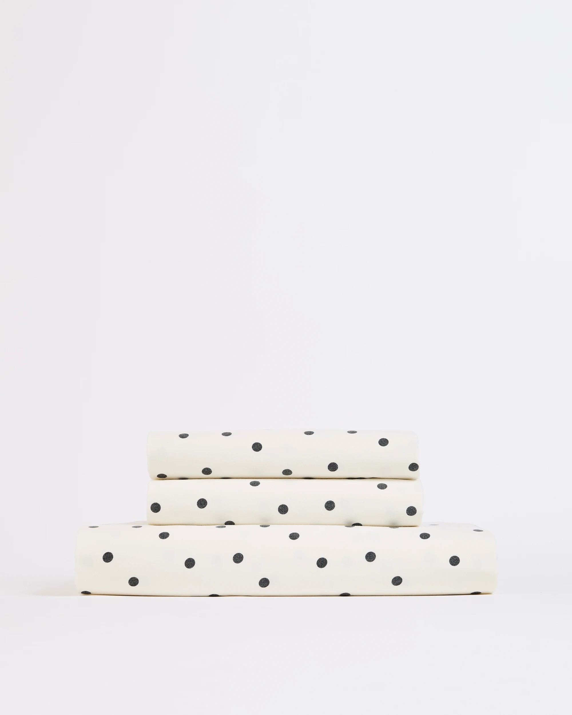 4 Arlo Polka Dot Stonewash Cotton Fitted Sheet - King Bed - Black, 4 of 5