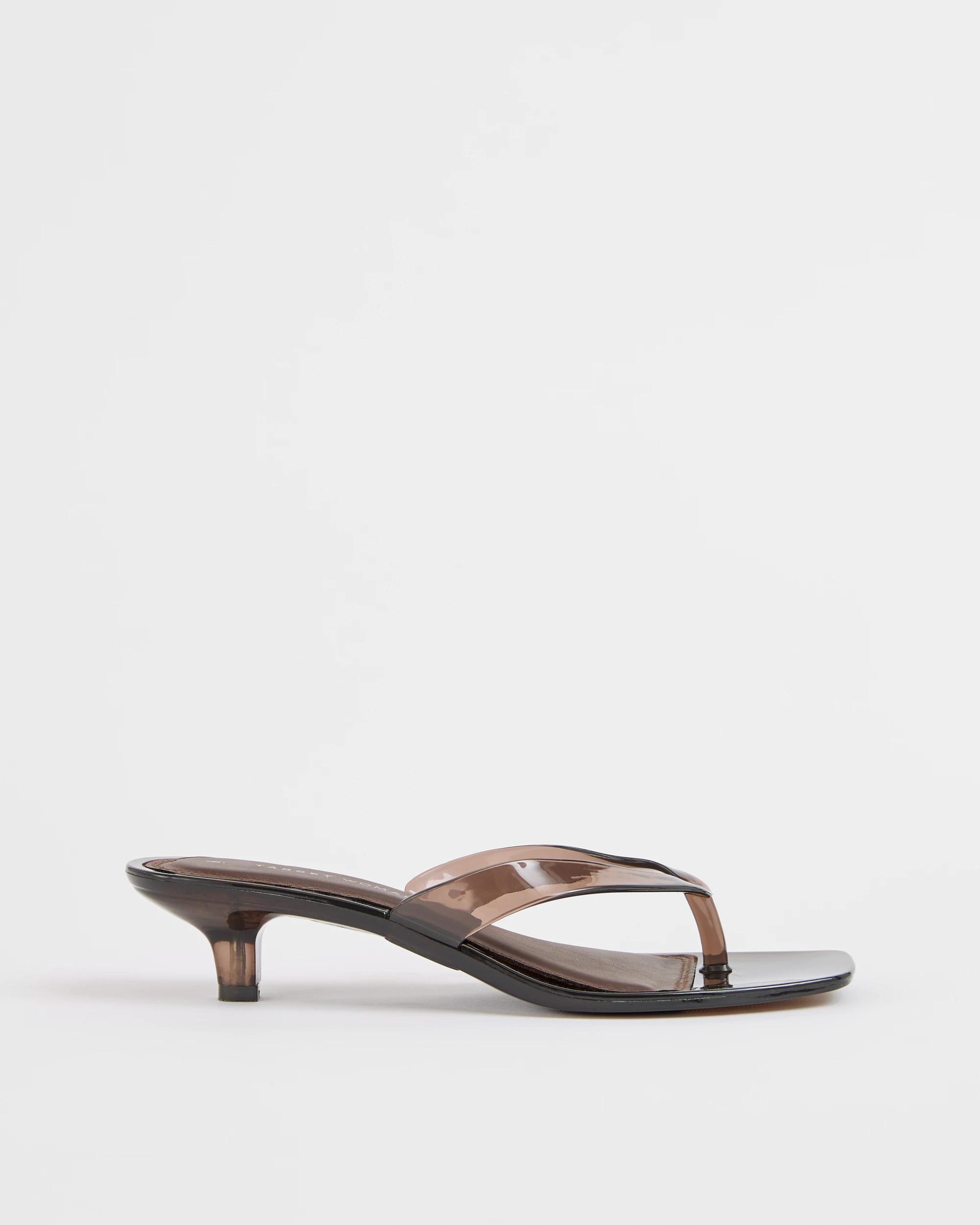 1 Target Woman Heeled Jelly Thongs CHOC CLEAR, 1 of 3