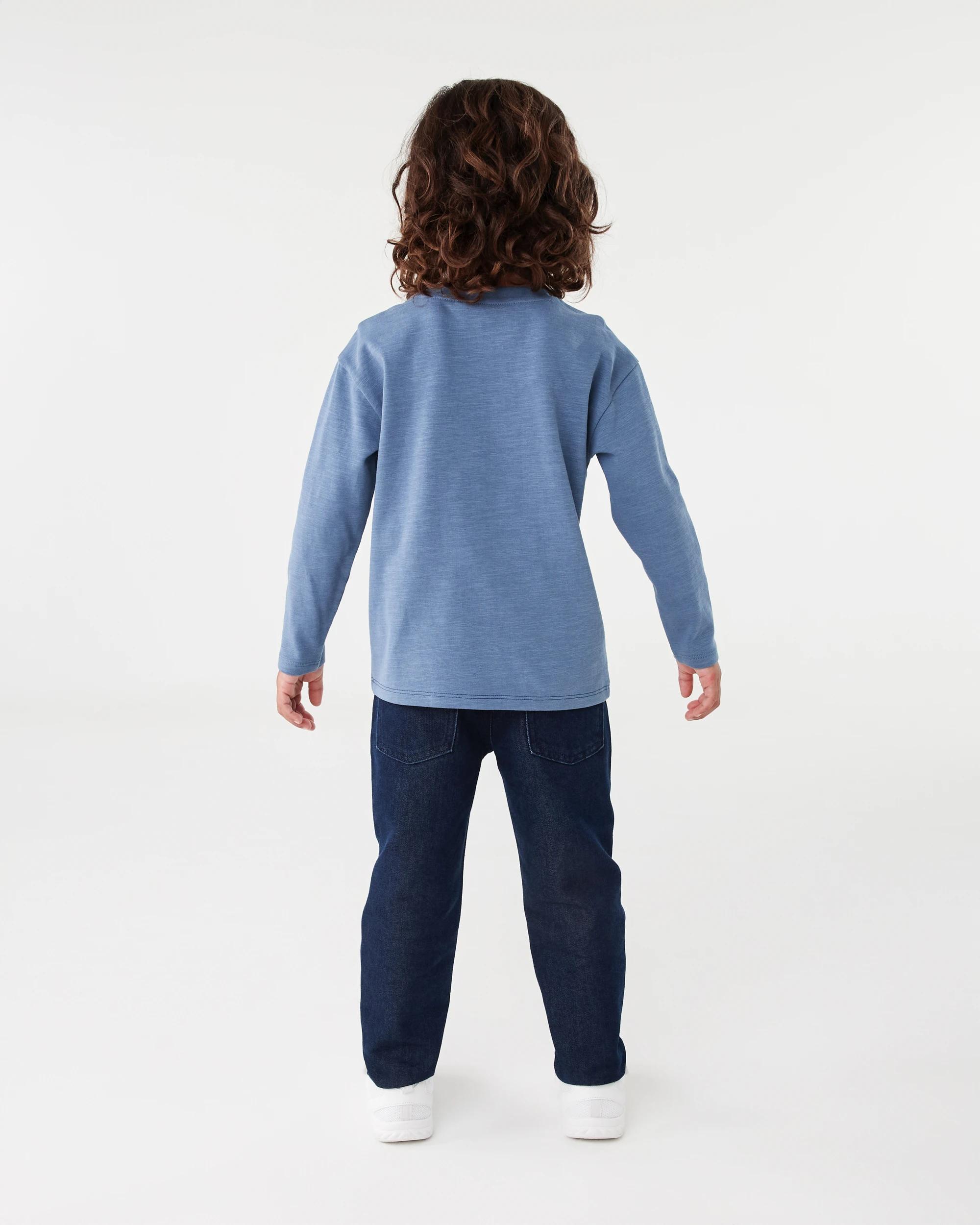 7 Long Sleeve Panel T-shirt Dim Blue, 7 of 7