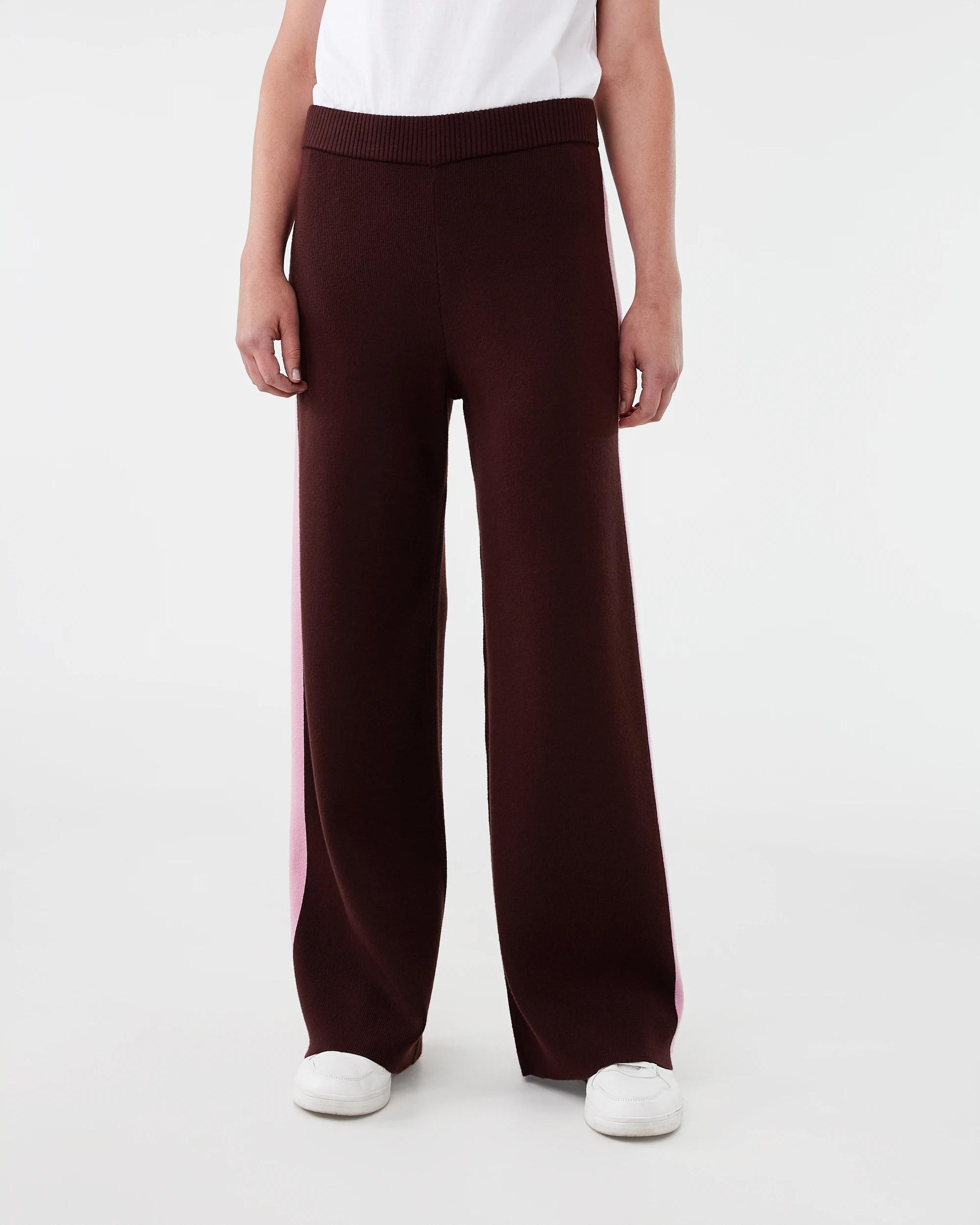 1 Side Stripe True Knit Pants Choc Plum, 1 of 5