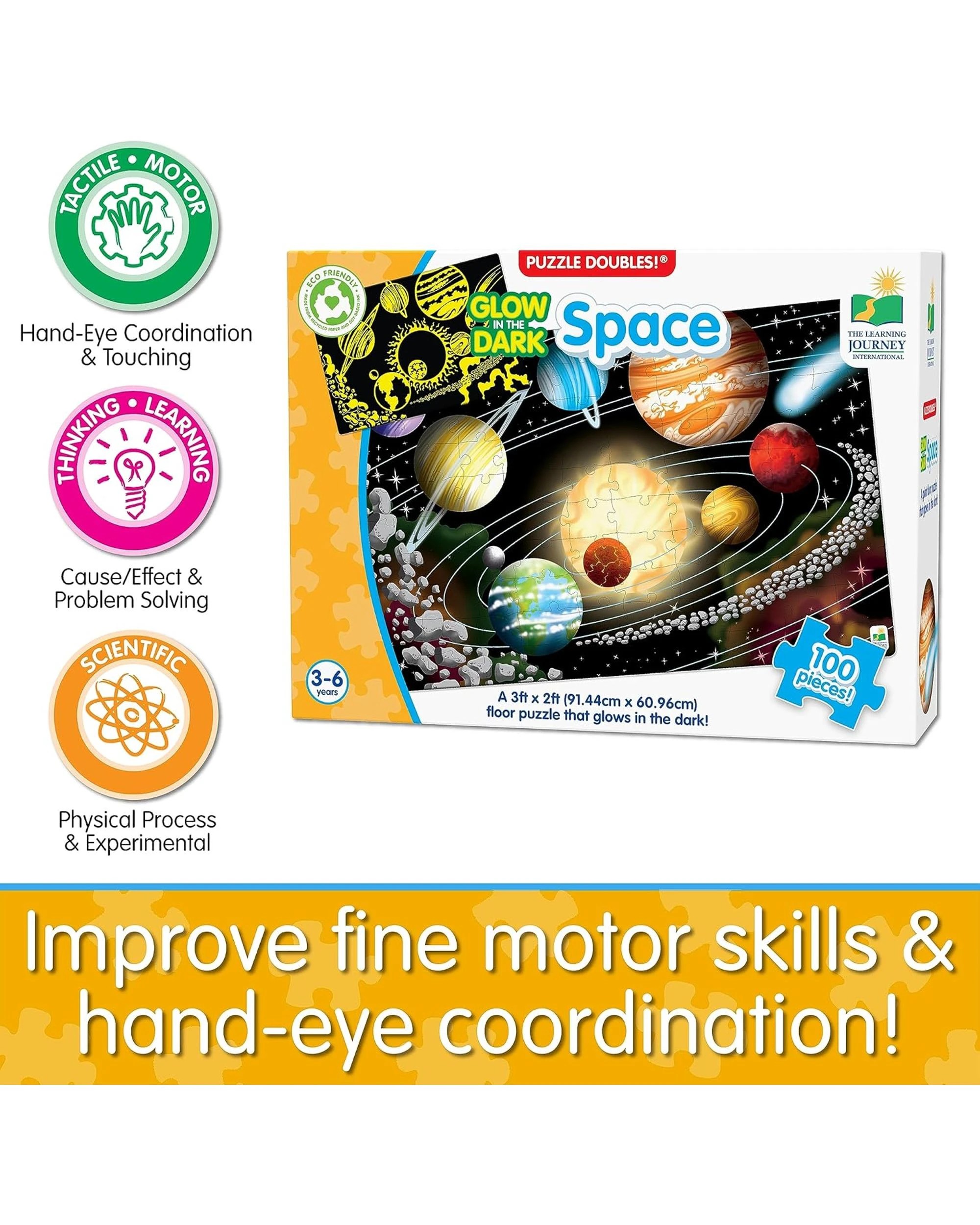 5 The Learning Journey Puzzle Doubles Glow in the Dark Space, 5 of 6