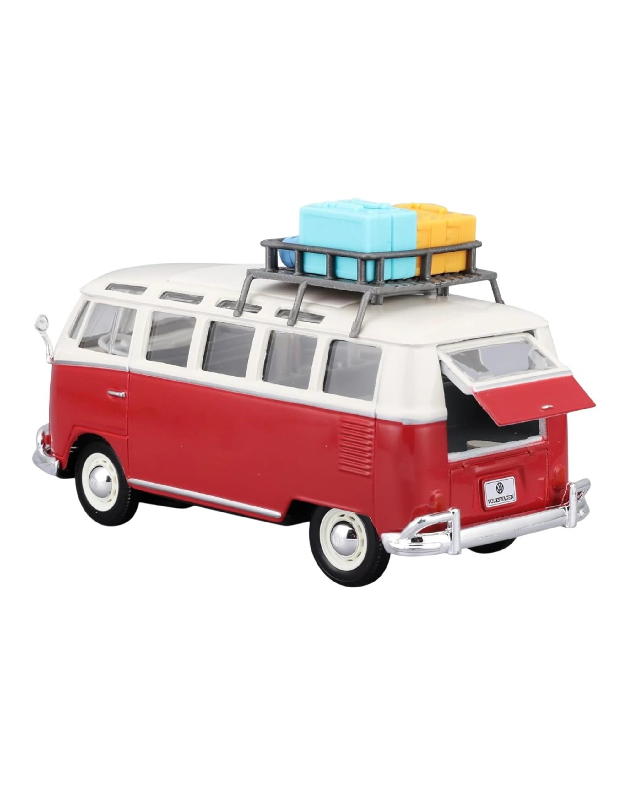 4 Maisto Special Edition Volkswagon Van Samba with Rooftop Rack and Accessories 1:24 Scale Model Car, 4 of 7