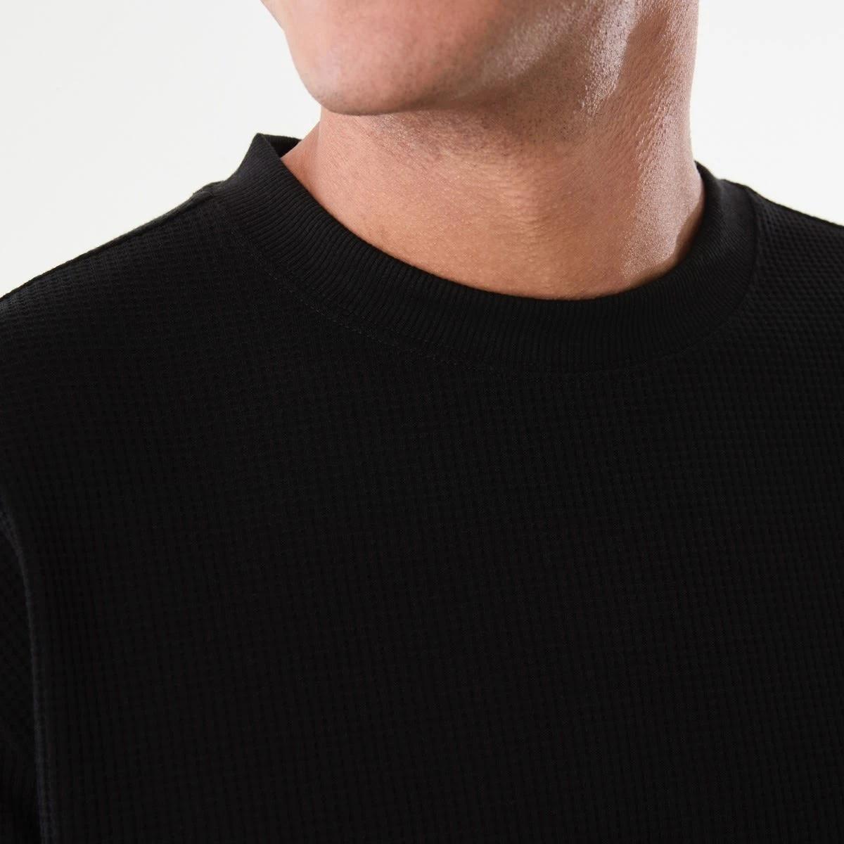 5 Oversized Waffle T-shirt BLACK, 5 of 5
