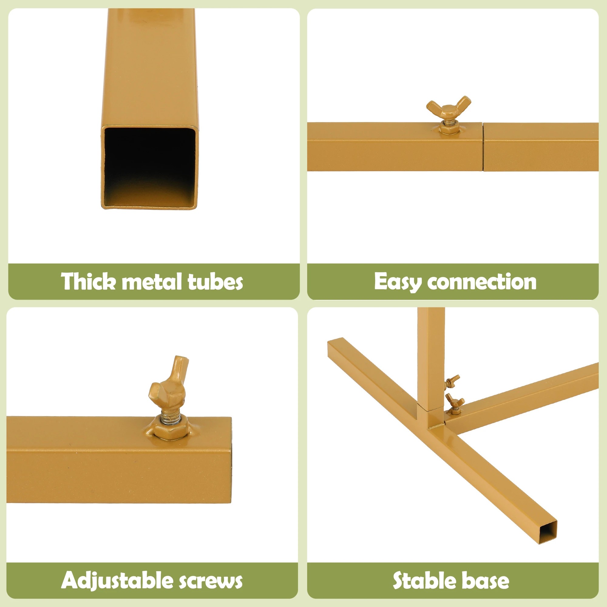 5 Wedding Arch Backdrop Stand Set of 3 Gold Metal Wedding Arched Frame - Gold, 5 of 5