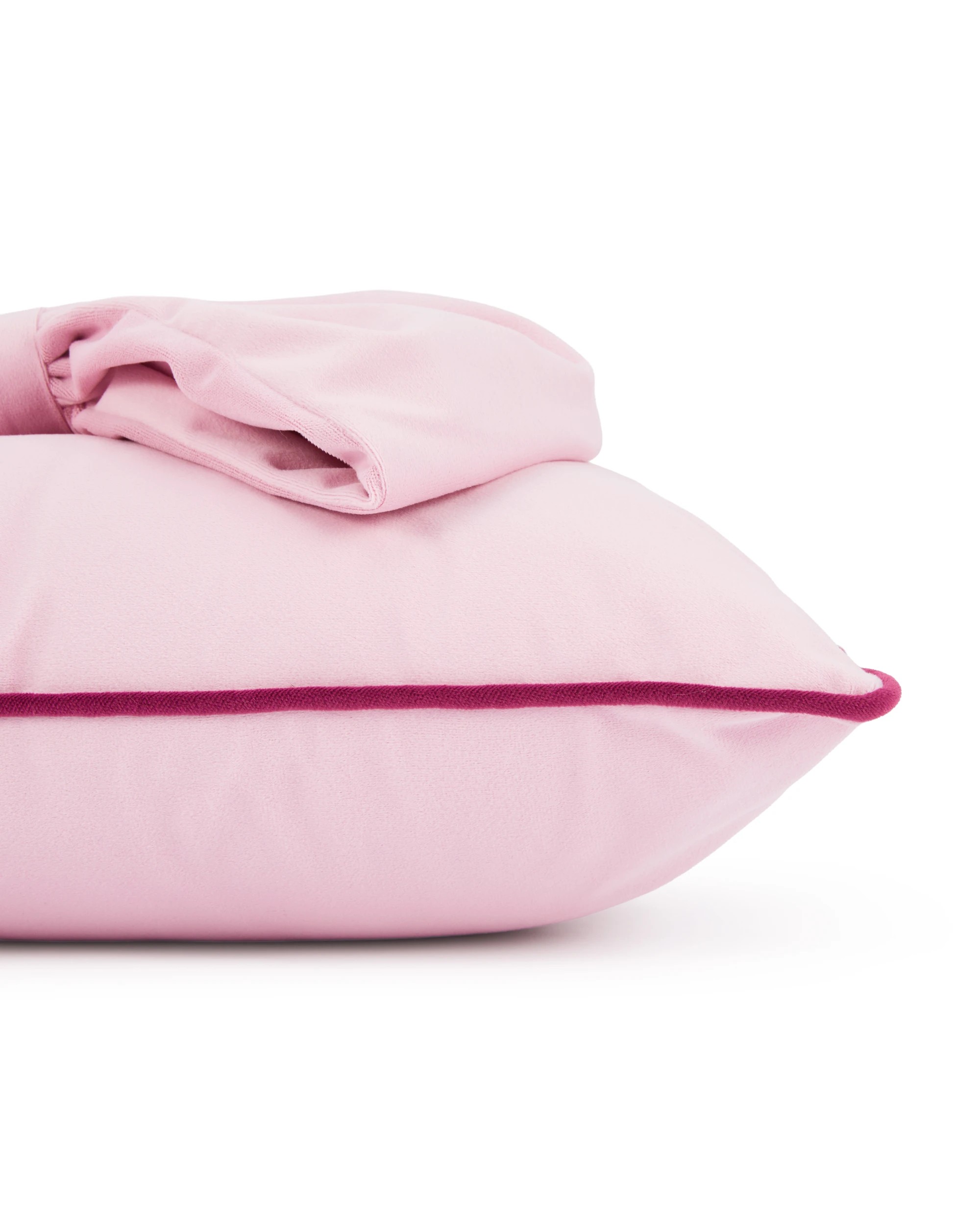 2 Velvet Bow Cushion - Pink, 2 of 4