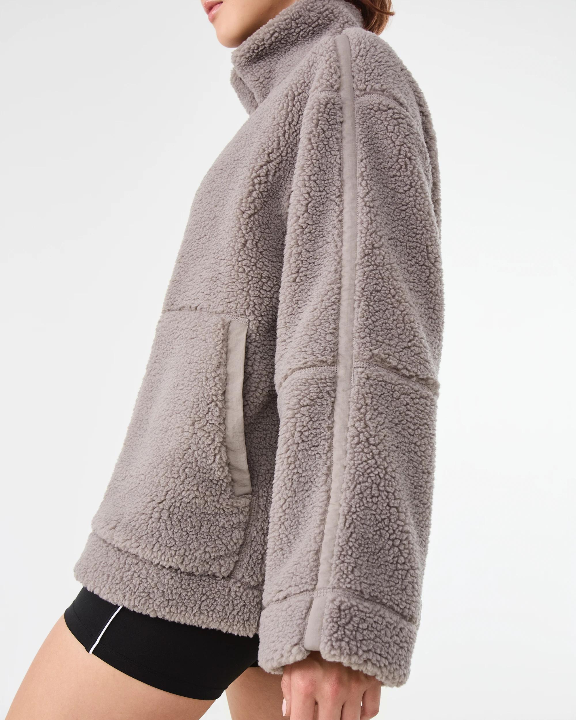 8 Active Womens Outdoor Sherpa Jacket Brn Drift, 8 of 9