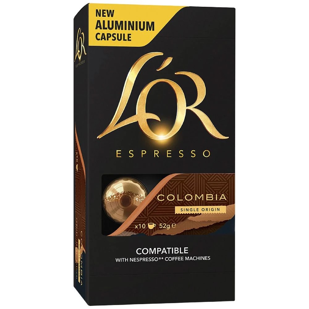 1 L'OR Espresso Coffee Capsules Colombia 10 Pack, 1 of 2