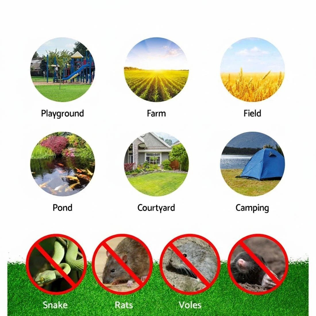 4 Gardeon Snake Repeller 10X Solar LED Multi Pulse Plus Pest Rodent Repellent - Black, 4 of 5