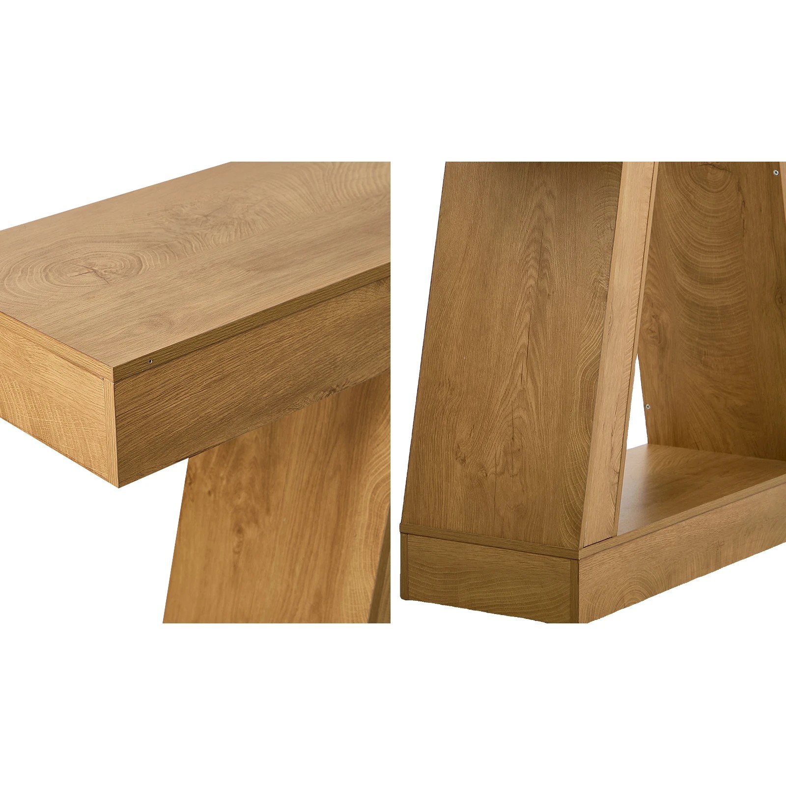 5 Oikiture Console Table Hallway Narrow Sofa Table Entryway Display Shelf - Natural, 5 of 7
