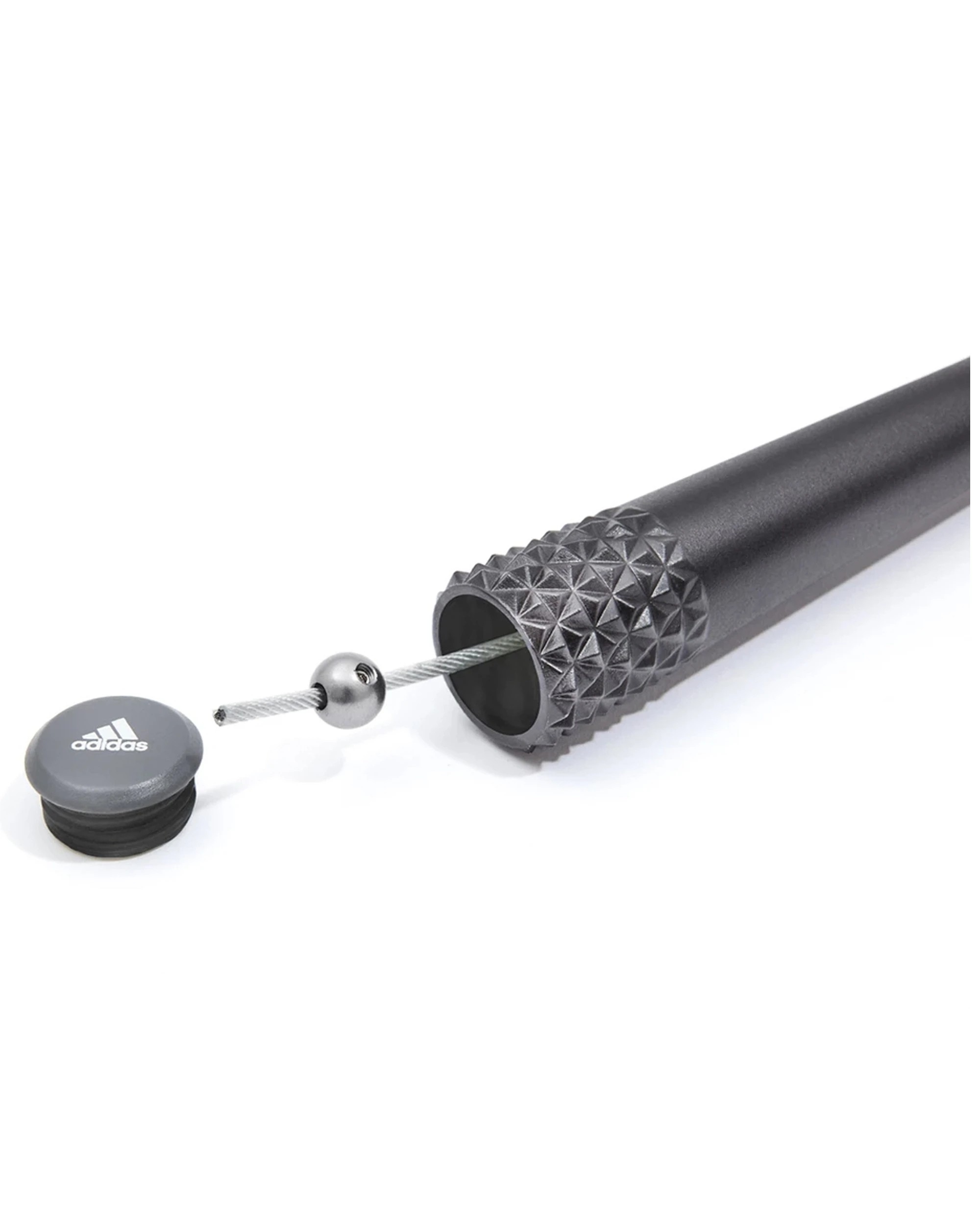 4 Adidas Skipping Rope Adjustable 300 cm Steel Wire Ergonomic Grip Carry Bag - Black, 4 of 7