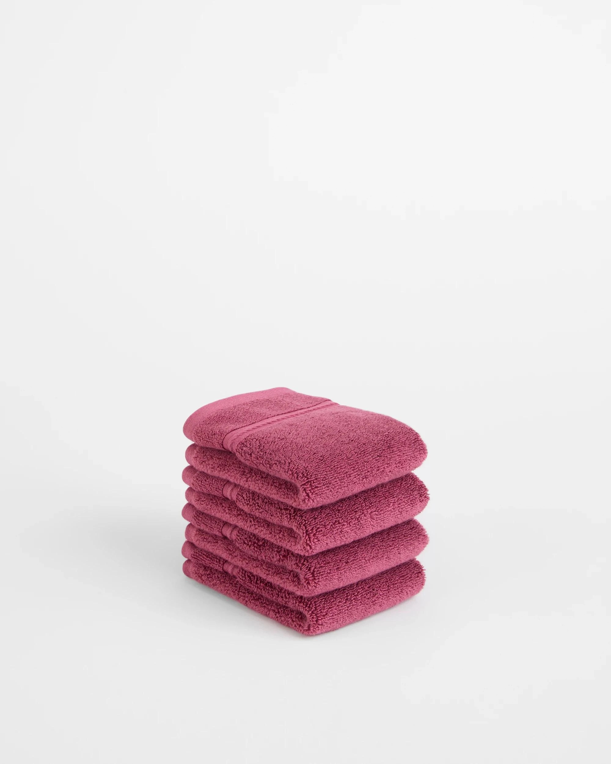 1 Target Eden Luxury Egyptian Cotton Pile Face Washer 4 Pack - Pink, 1 of 4