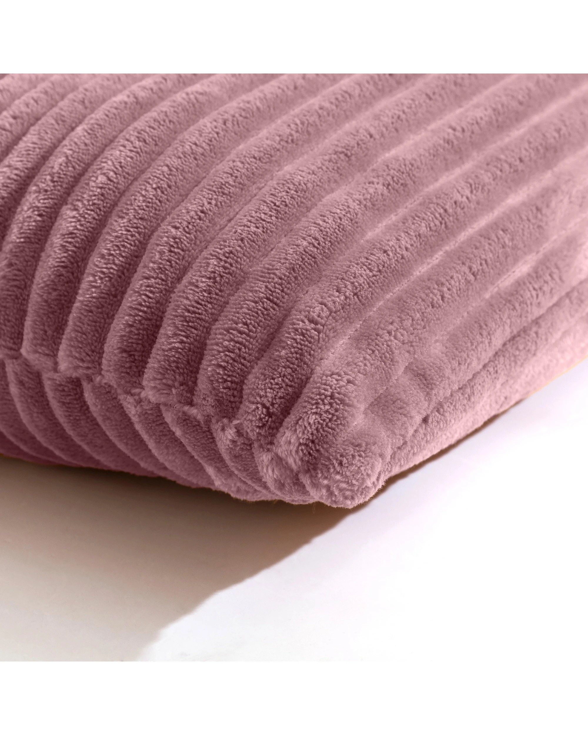 5 Dreamaker Signature Embossed Corduroy Fleece Cushion 45x45cm - Blush, 5 of 6
