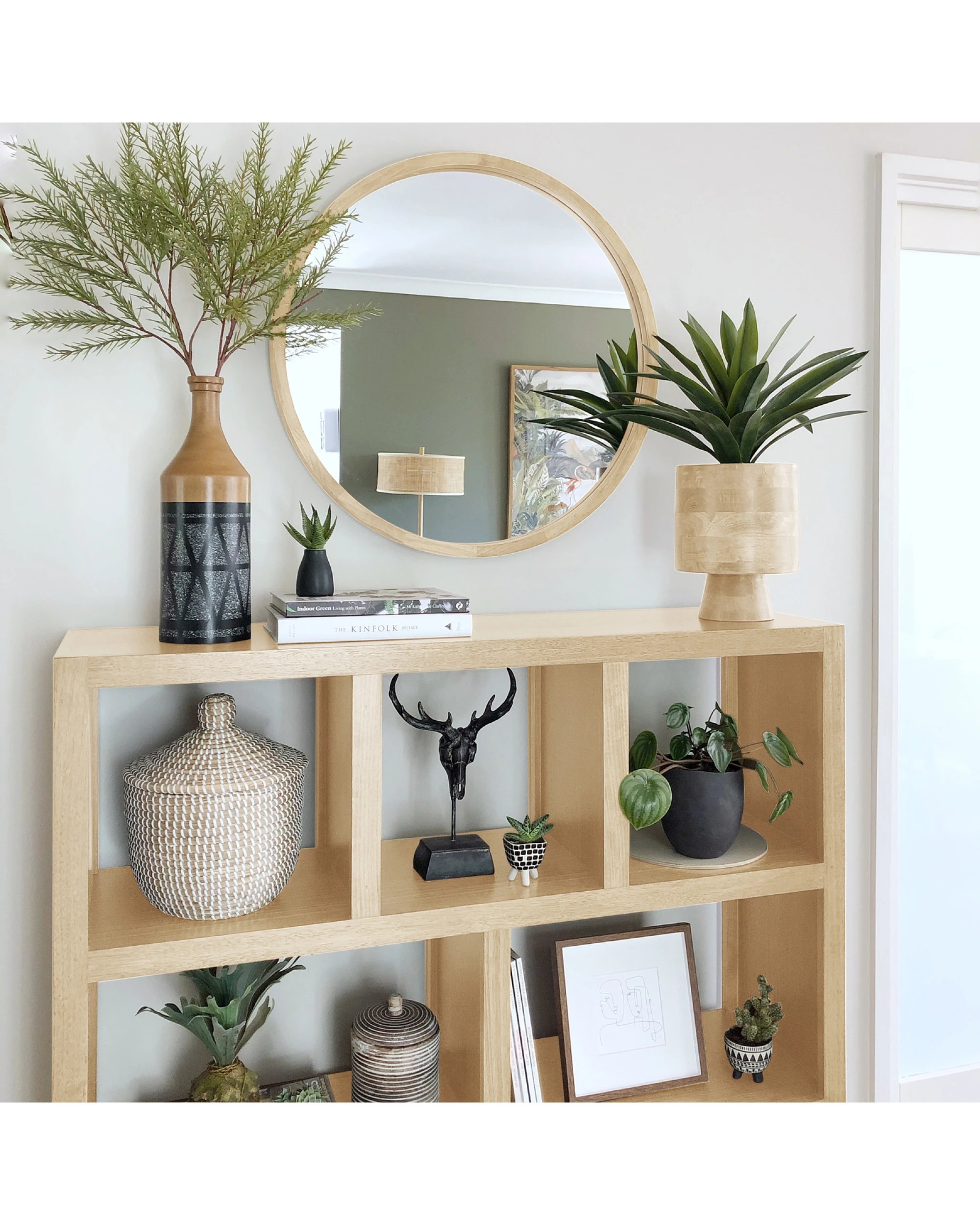 3 One Six Eight London Tina Solid Wood Mirror - 60cm - Light - Brown, 3 of 5