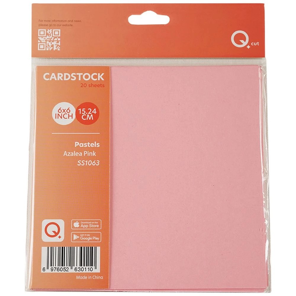 1 Qcut Colour Cardstock Pastel Azalea Pink 20 Pack, 1 of 2