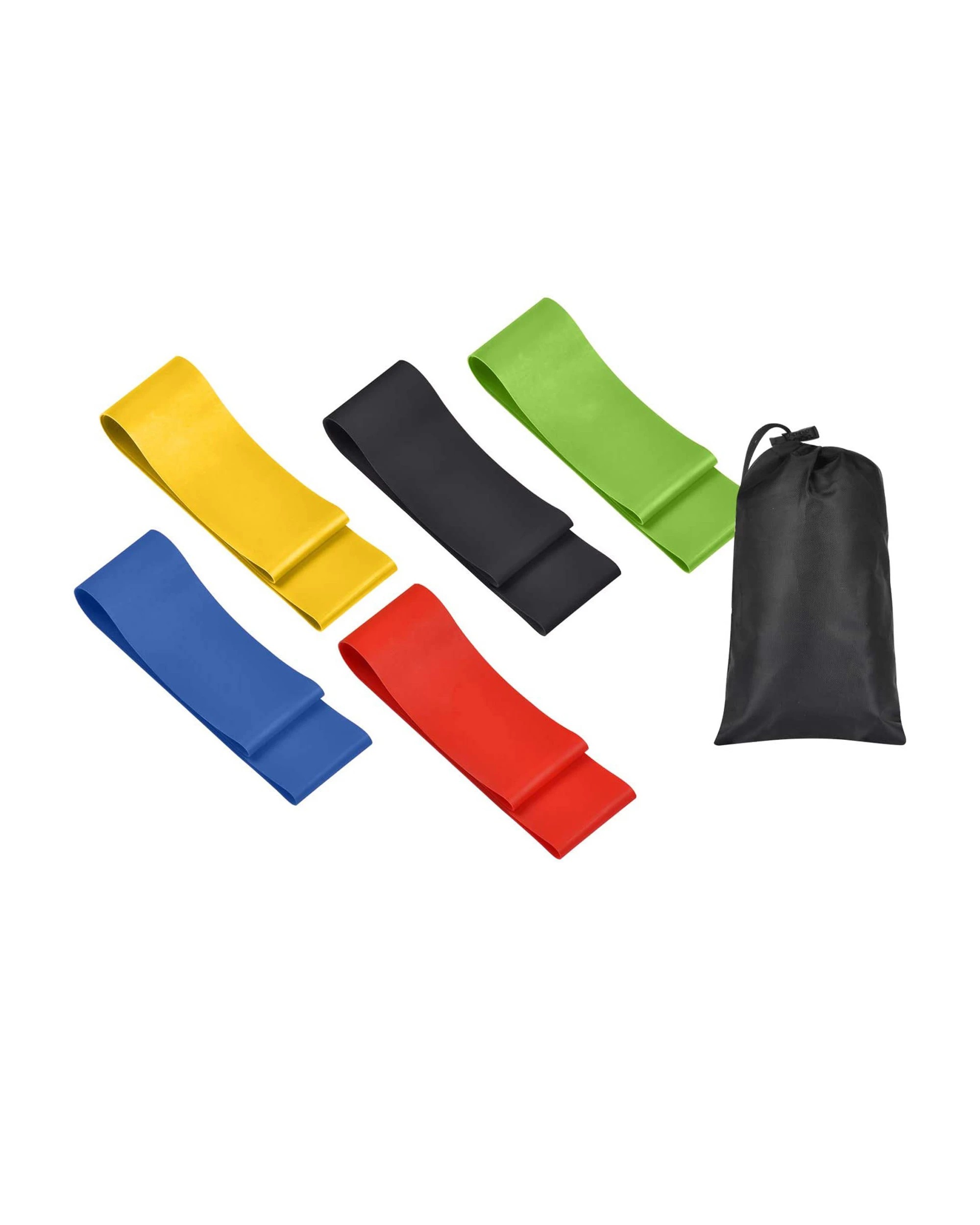 1 TODO Exercise Pilates Yoga Loop Resistance Band Workout Physio Stretch Aerobics 5 Set + Bag - Multi, 1 of 1