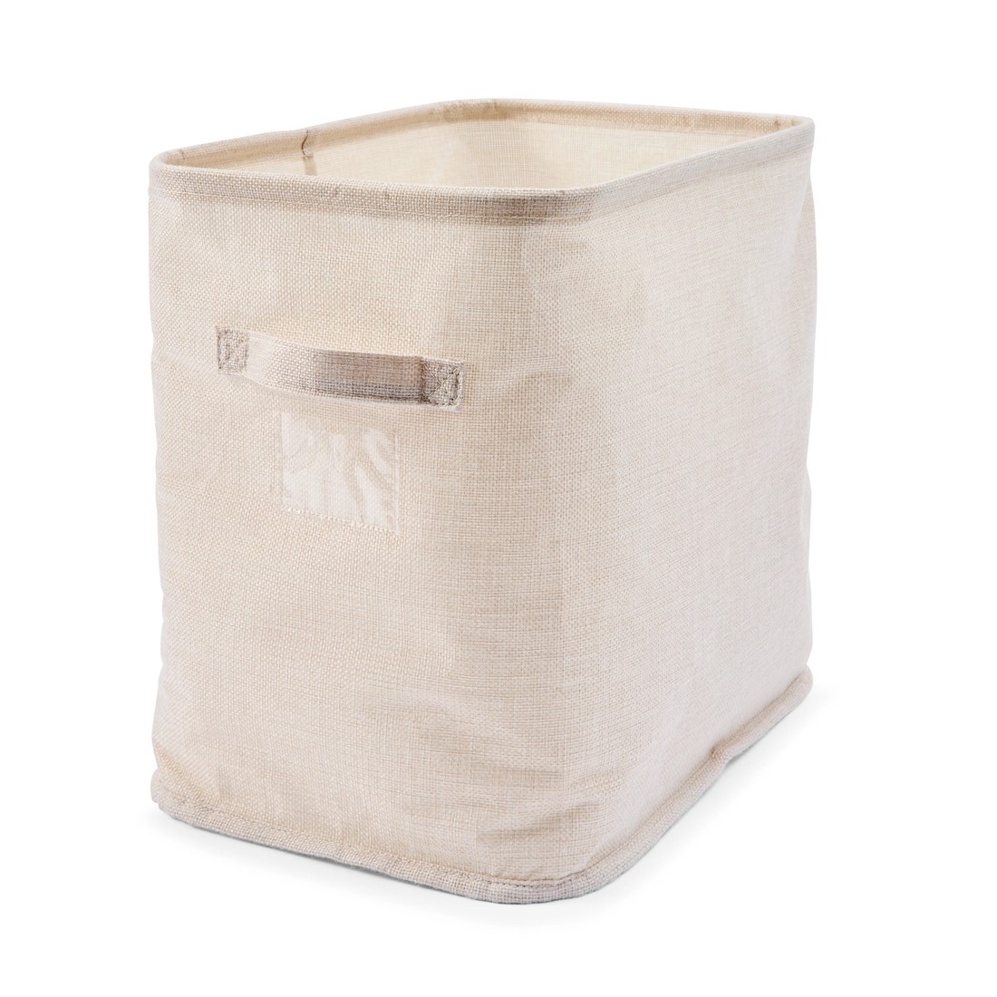 4 Linen Look Tall Narrow Organiser - Beige, 4 of 9