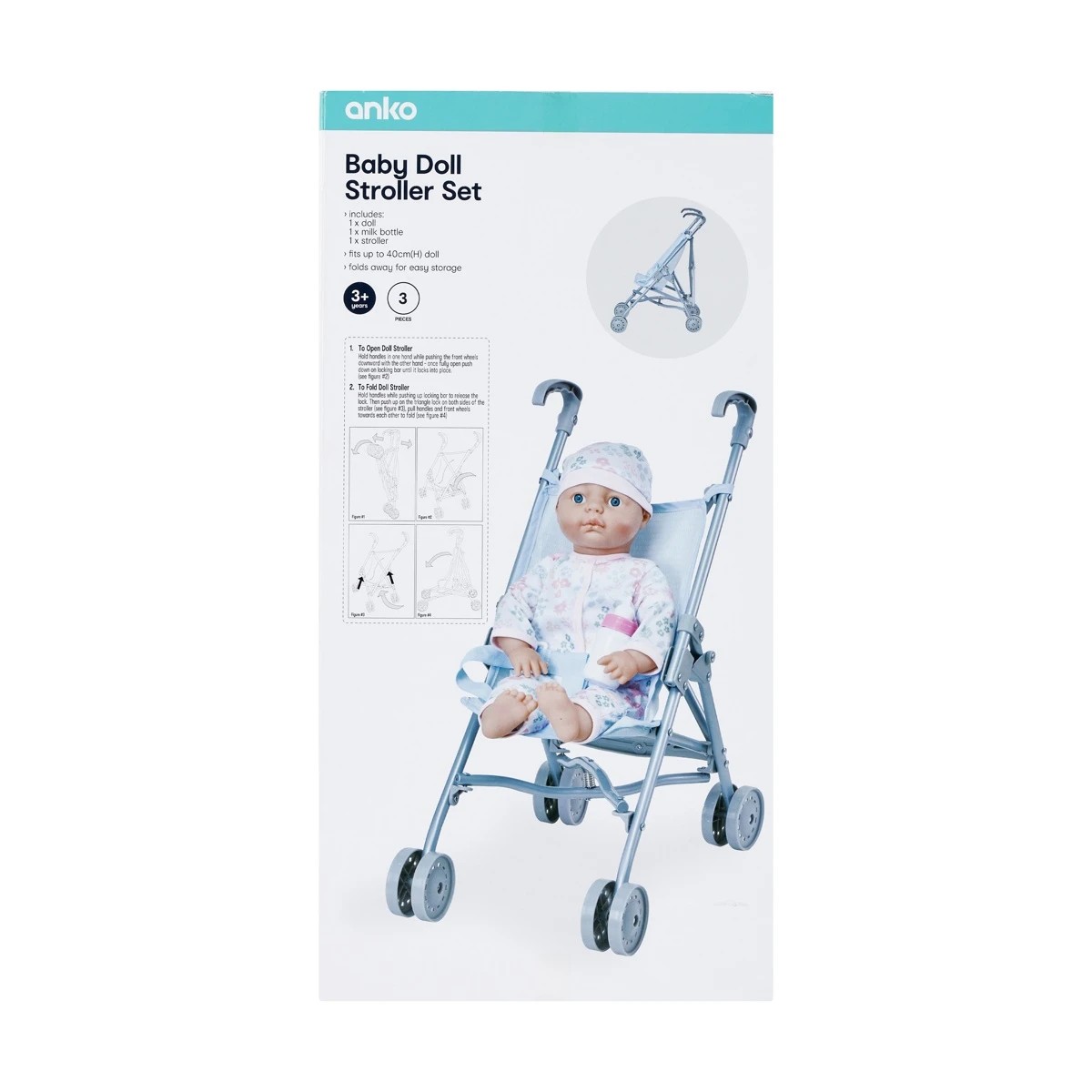 10 3 Piece Baby Doll Stroller Set, 10 of 10