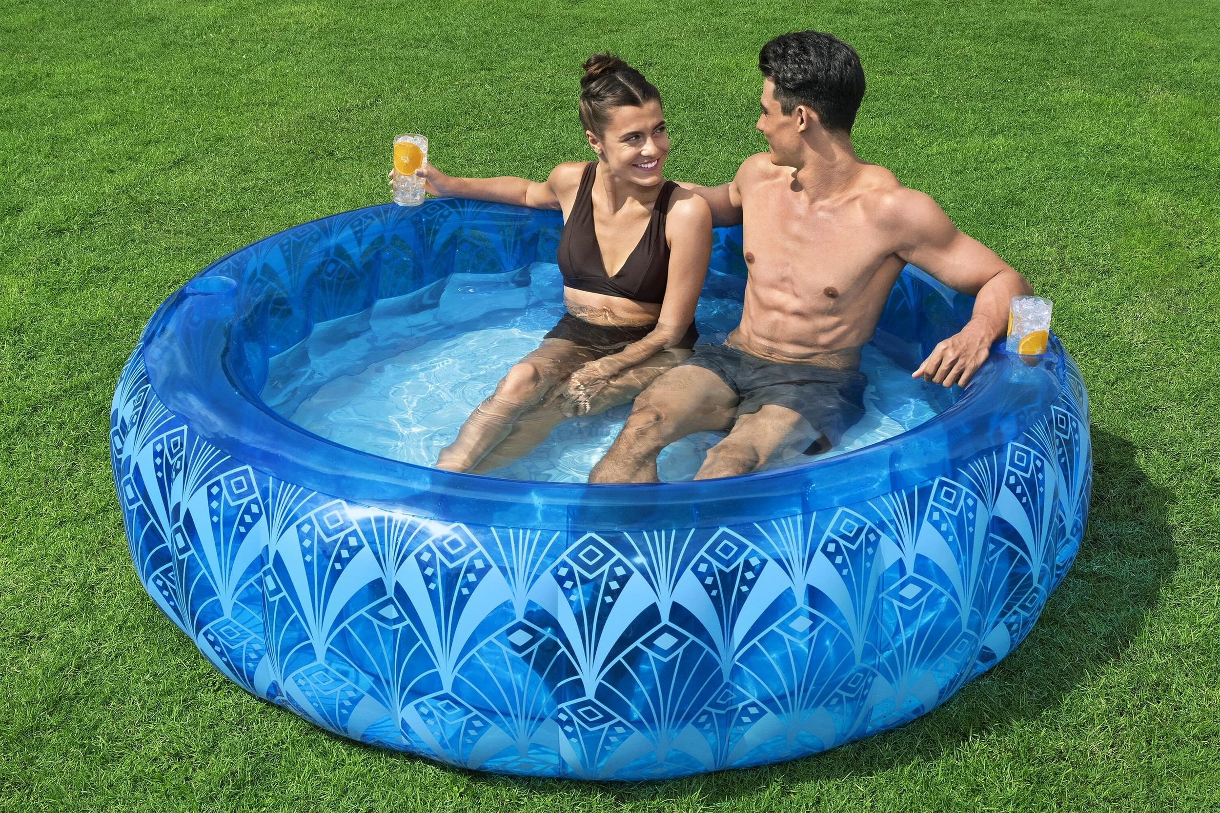 1 Bestway Bohemian Blue Inflatable Pool, 1 of 7