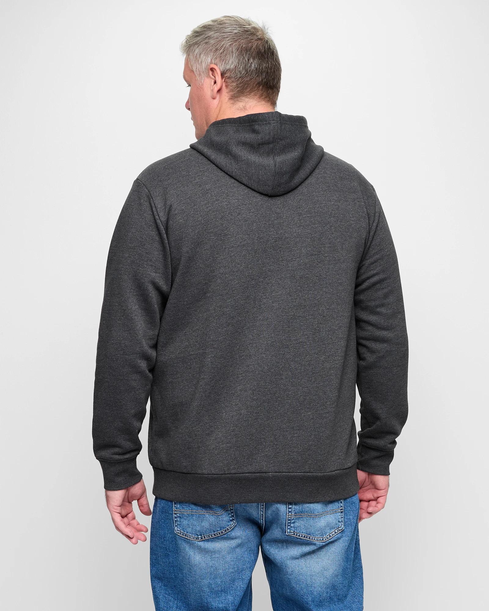 4 Target Plus Size Fleece Popover Hoodie CHARCOAL, 4 of 5