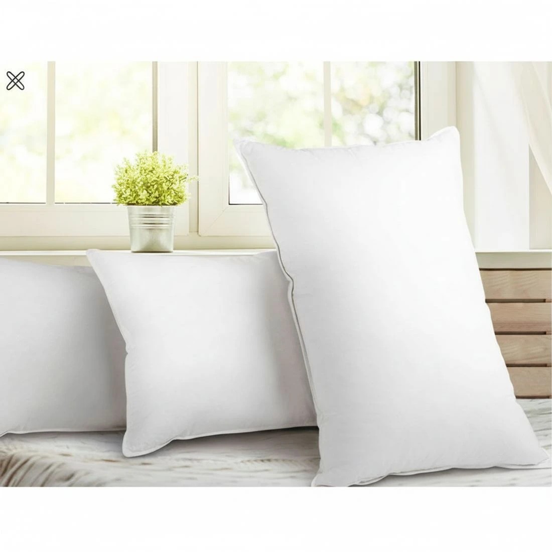 6 Giselle Bedding 4 Pack Bed Pillow Family Hotel 50X90CM - White, 6 of 7